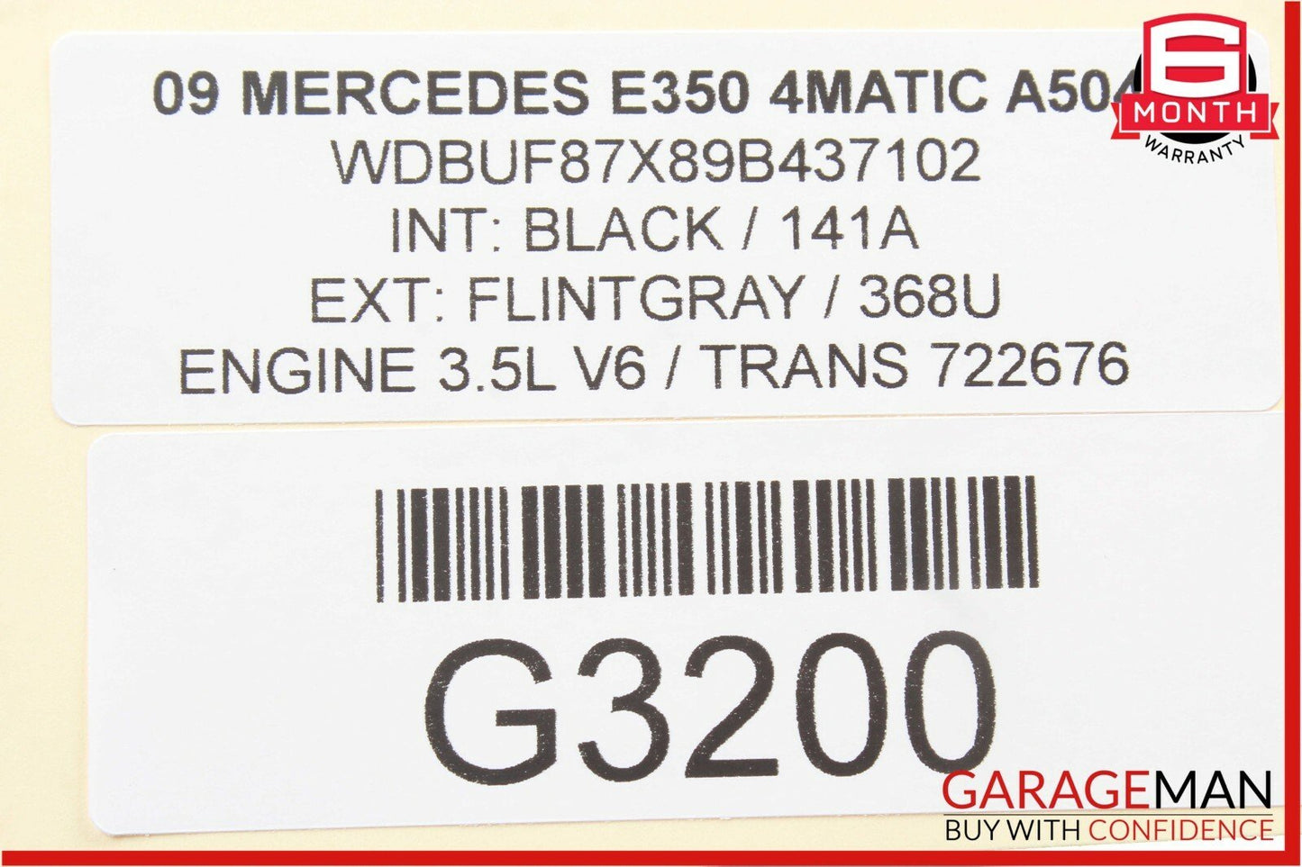 03-09 Mercedes W211 E350 E550 Rear Right Side Exterior Door Handle Flintgray OEM
