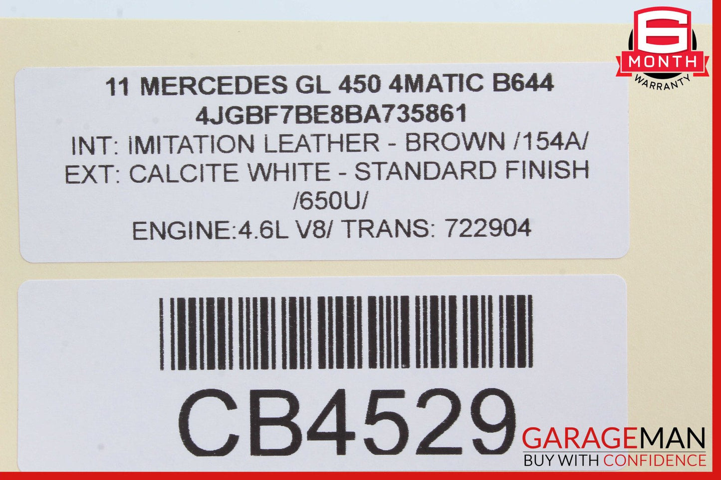 07-12 Mercedes X164 GL450 GL550 Rear Right / Left Upper Trailing Control Arm OEM