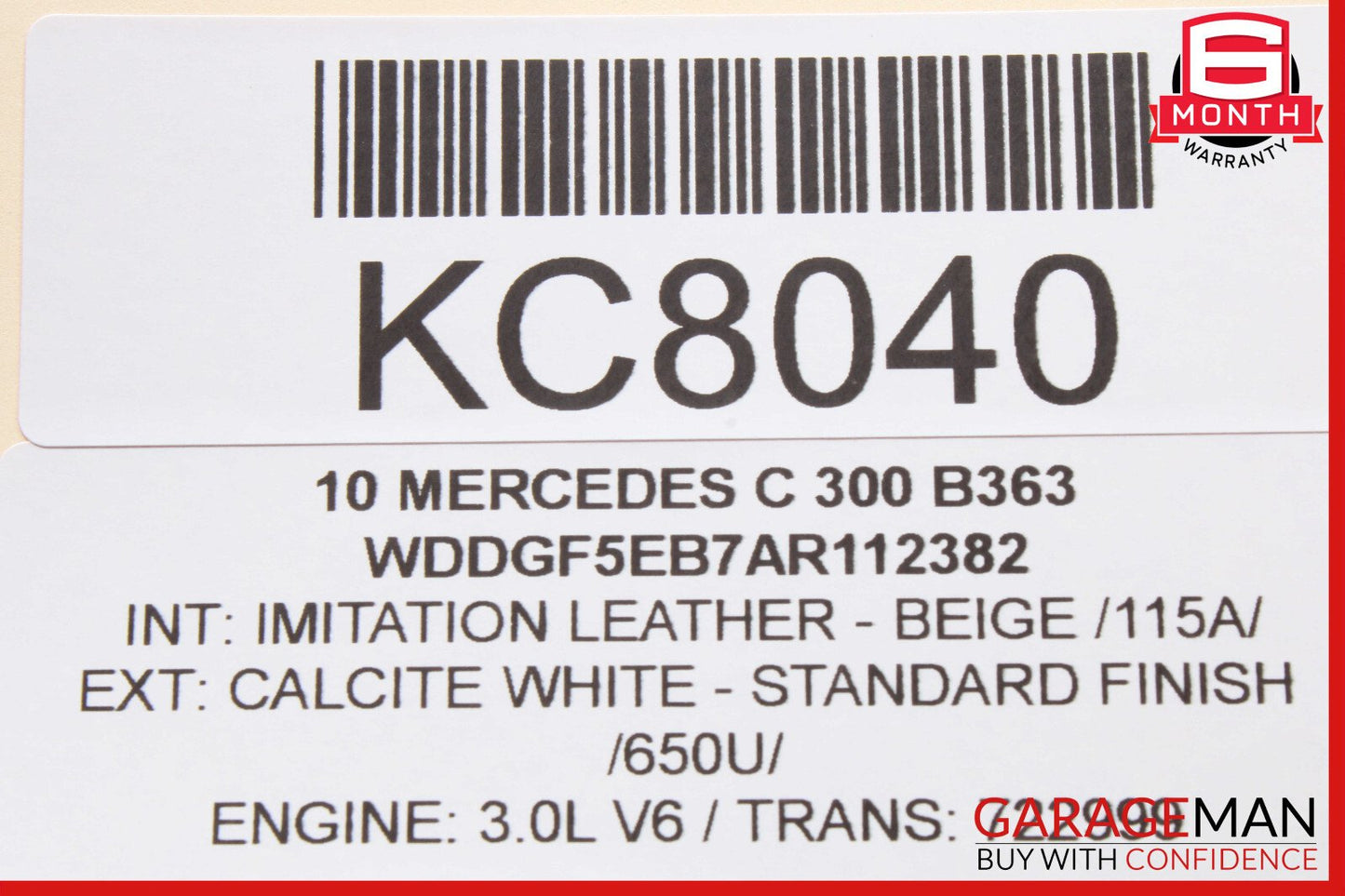 08-11 Mercedes W204 C300 C250 Rear Left Exterior Door Handle 2047600734 OEM