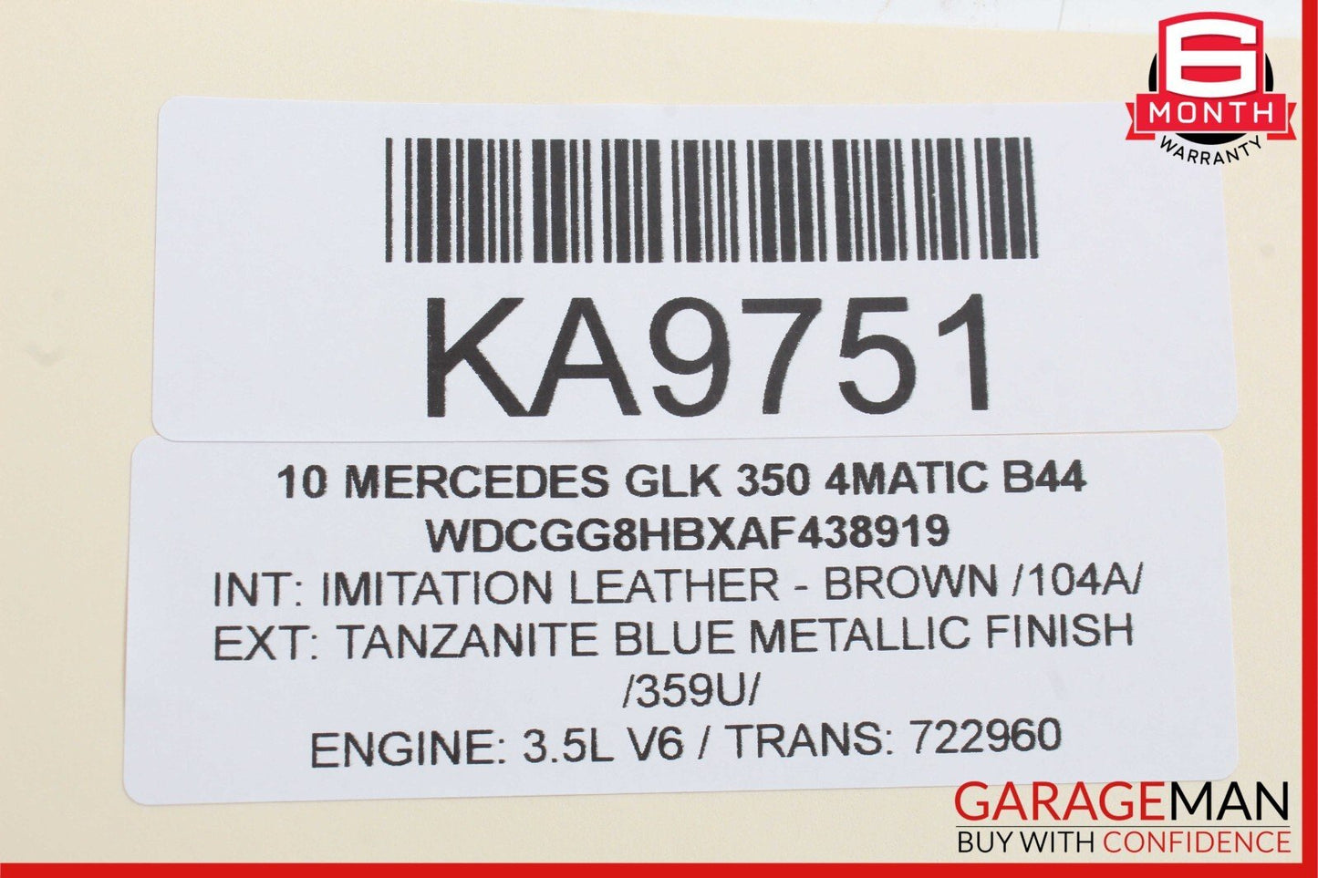 10-15 Mercedes X204 GLK250 GLK350 Front Left Door Panel Tweeter Speaker Cover