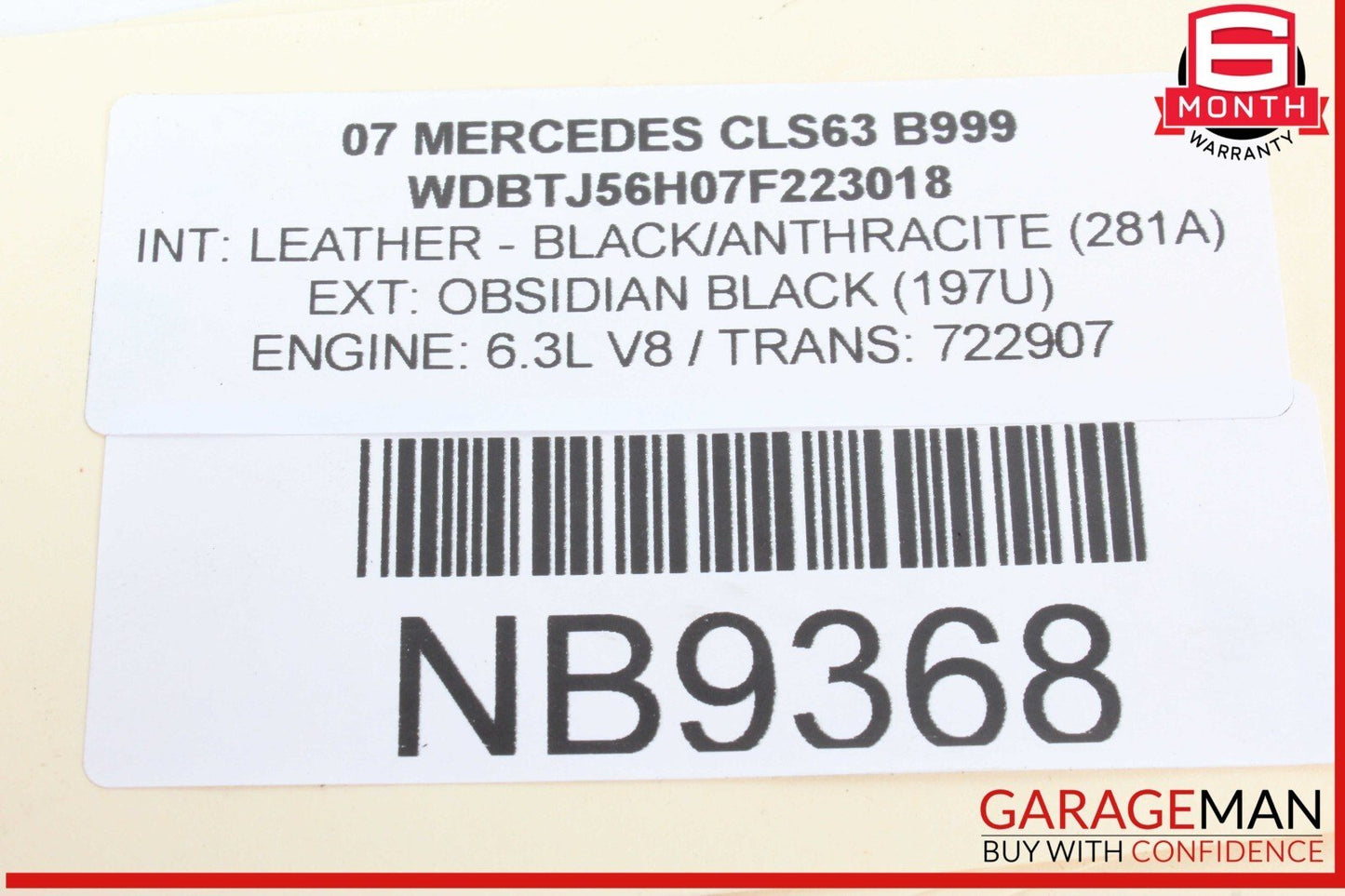07-15 Mercedes W219 CLS63 AMG Left Side Air Intake Cleaner Filter Box MAS OEM