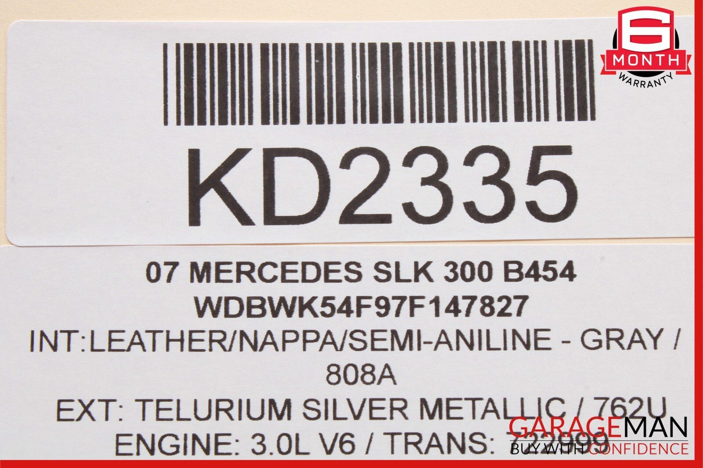 05-11 Mercedes R171 SLK300 SLK280 Left Convertible Roof Catch Latch Lock OEM