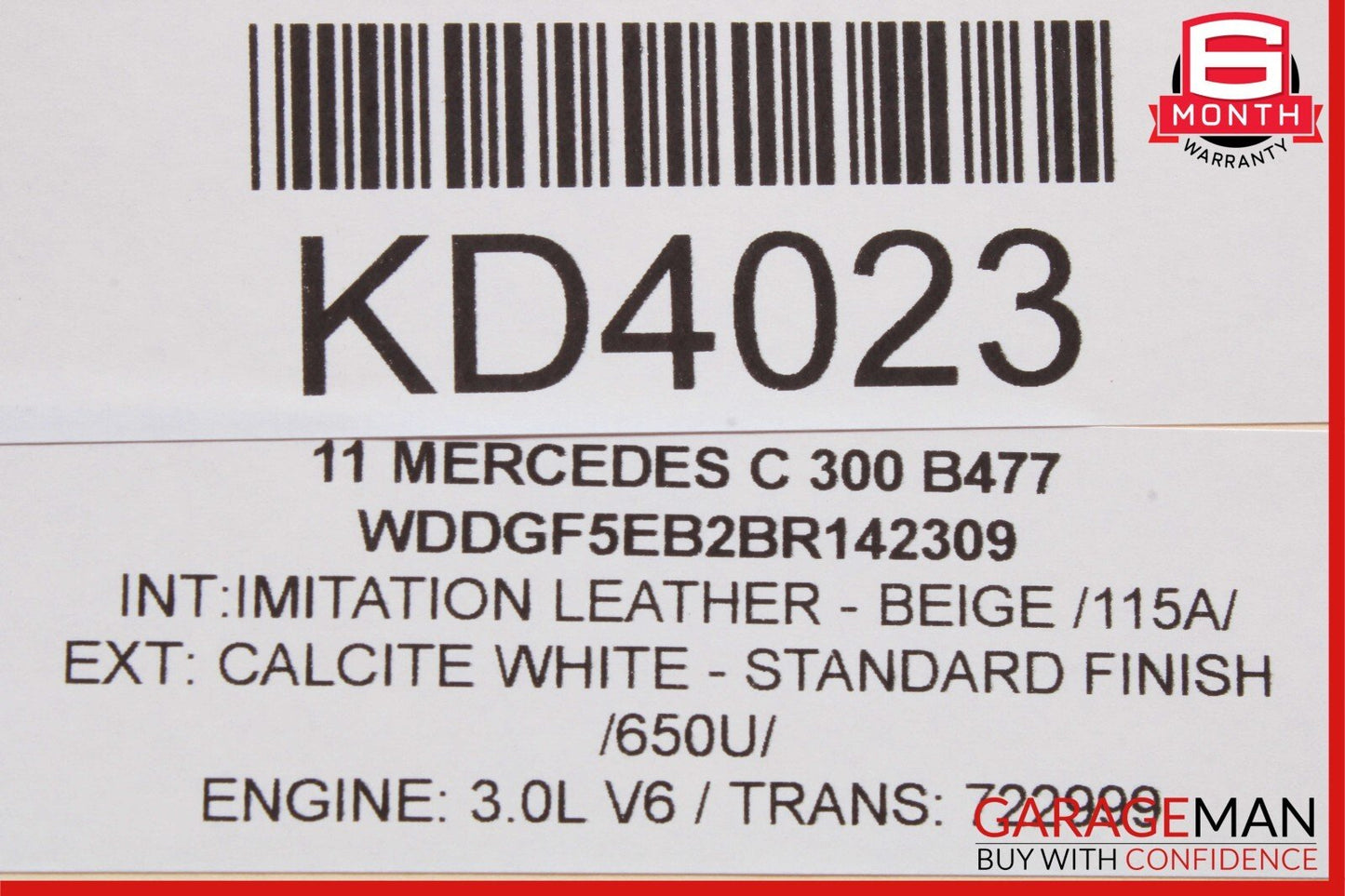 08-14 Mercedes W204 C300 Rear Right Exterior Door Handle OEM