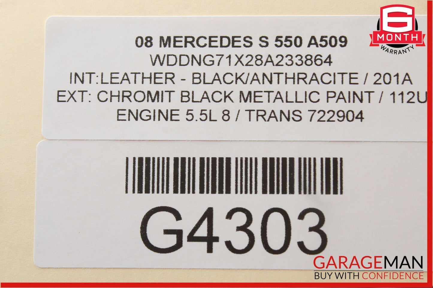 07-13 Mercedes W221 S550 Rear Right Exterior Door Handle Keyless Go Black