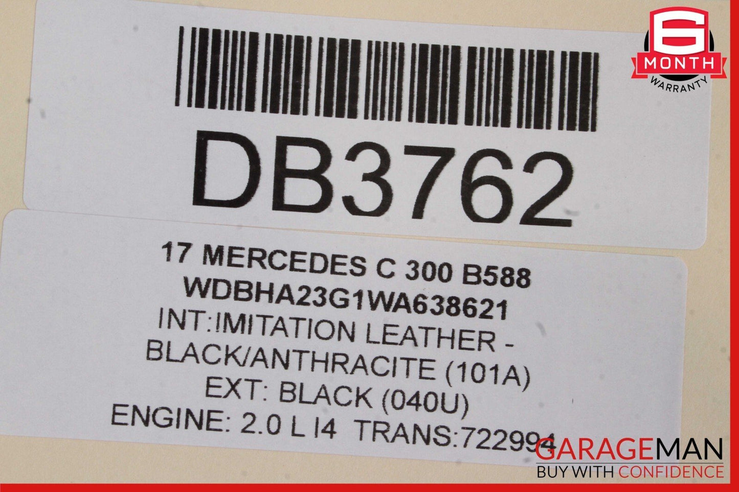 15-17 Mercedes W205 C300 C350e Front Right or Left Side Top Upper Seat Cushion
