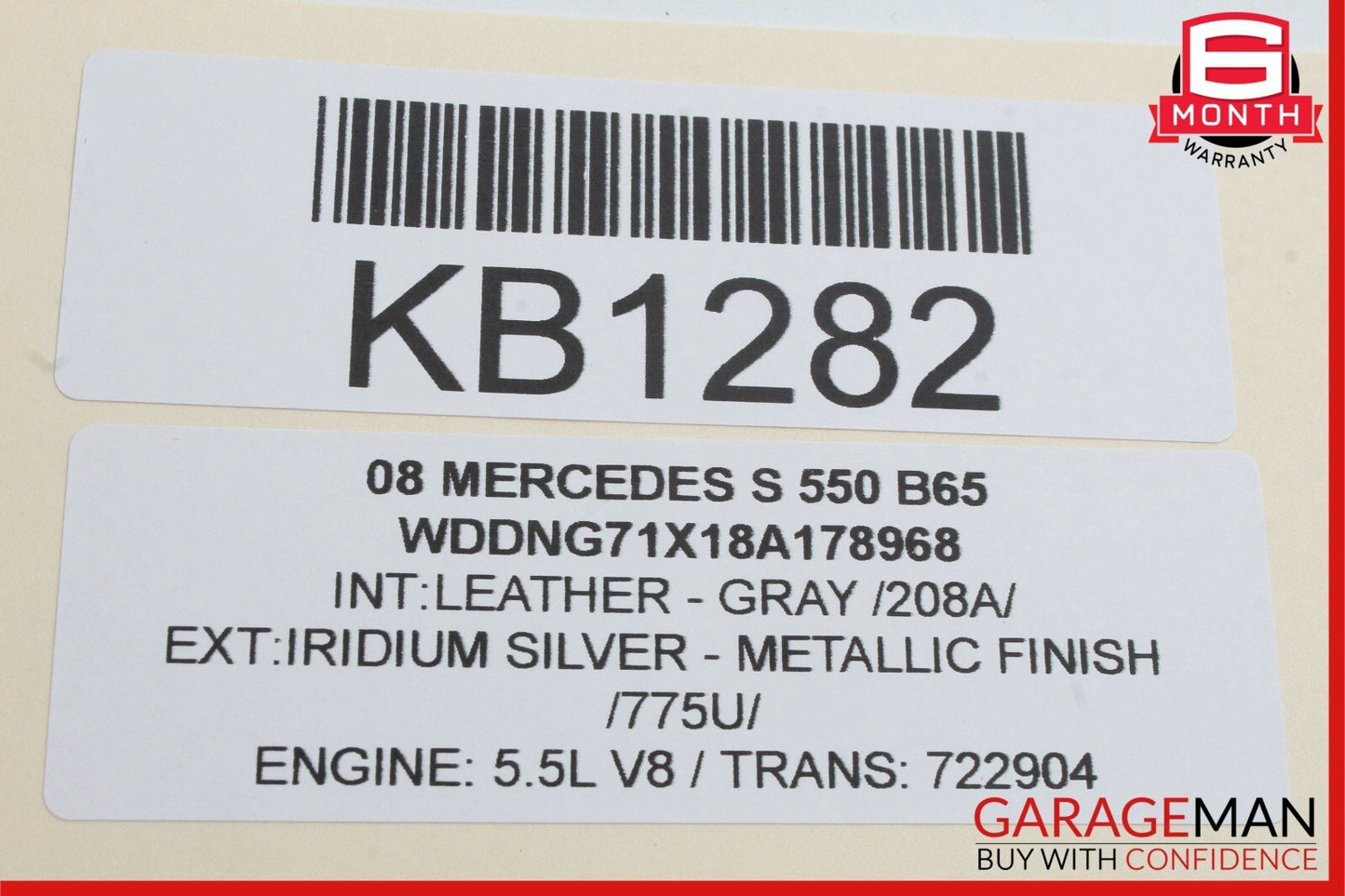 07-09 Mercedes W221 S550 Front Left Driver Side Mirror Door Rear View Silver OEM