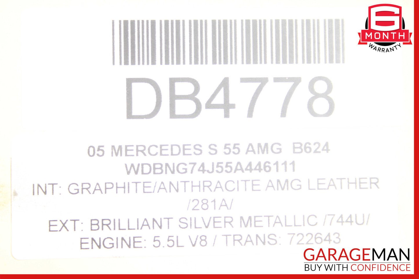 03-06 Mercedes W220 S55 CL55 AMG Rear Axle Carrier Differential Diff 2.65 OEM