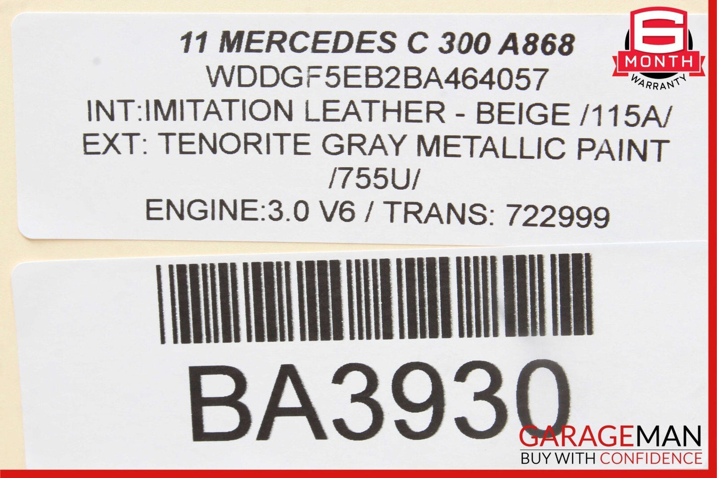 08-14 Mercedes W204 C300 C250 Rear Right Side Door Control Module Unit
