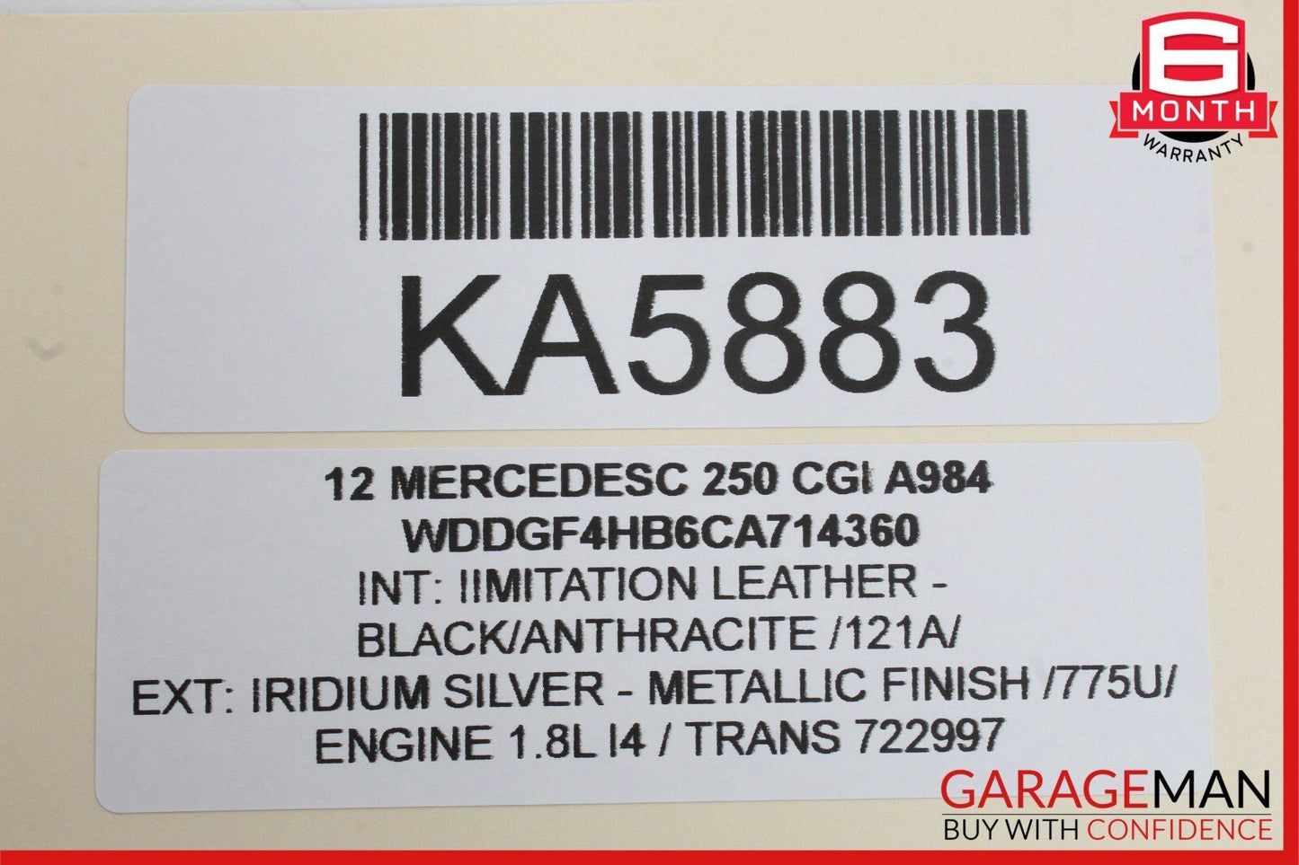 12-14 Mercedes W204 C250 Right Side Exterior Door Handle Keyless Go OEM