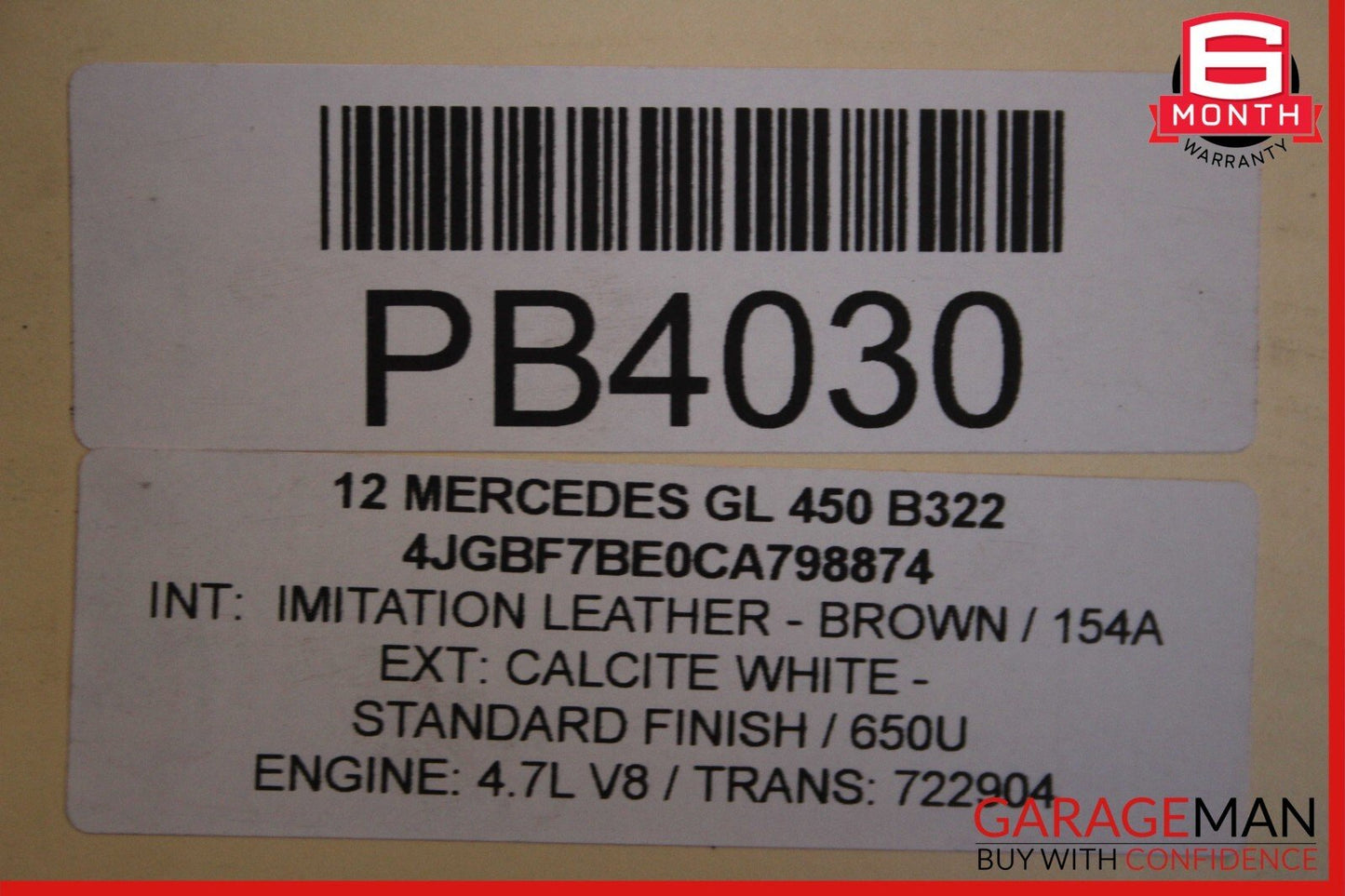07-12 Mercedes X164 GL450 GL500 GL350 GL550 Front Lower Radiator Support Bracket