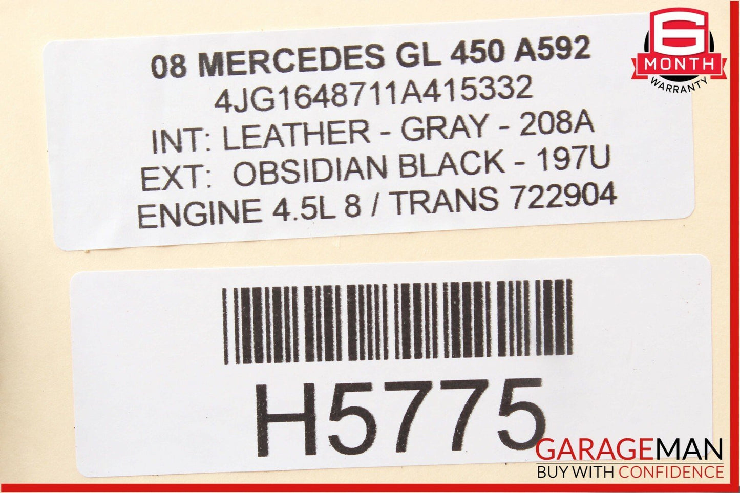 06-12 Mercedes X164 GL450 GL550 ML550 Hazard Light Switch Control Panel Module