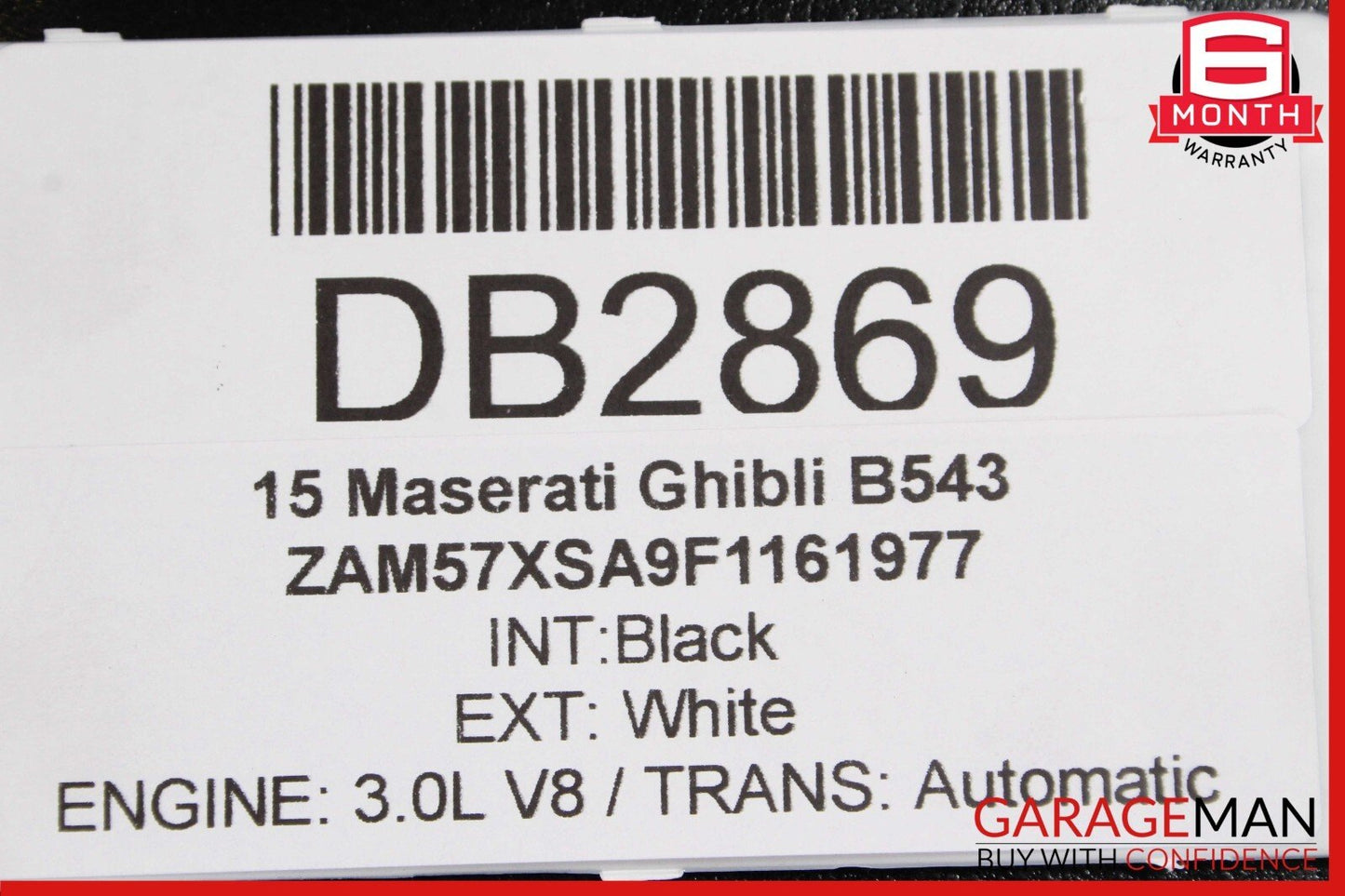 14-17 Maserati Ghibli Right Side Rocker Skirt Molding Trim Panel White OEM
