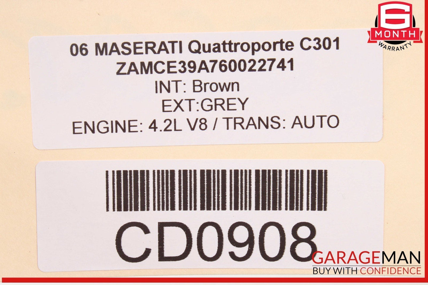 03-08 Maserati Quattroporte M139 Front Left Side Top Upper Seat Cushion OEM