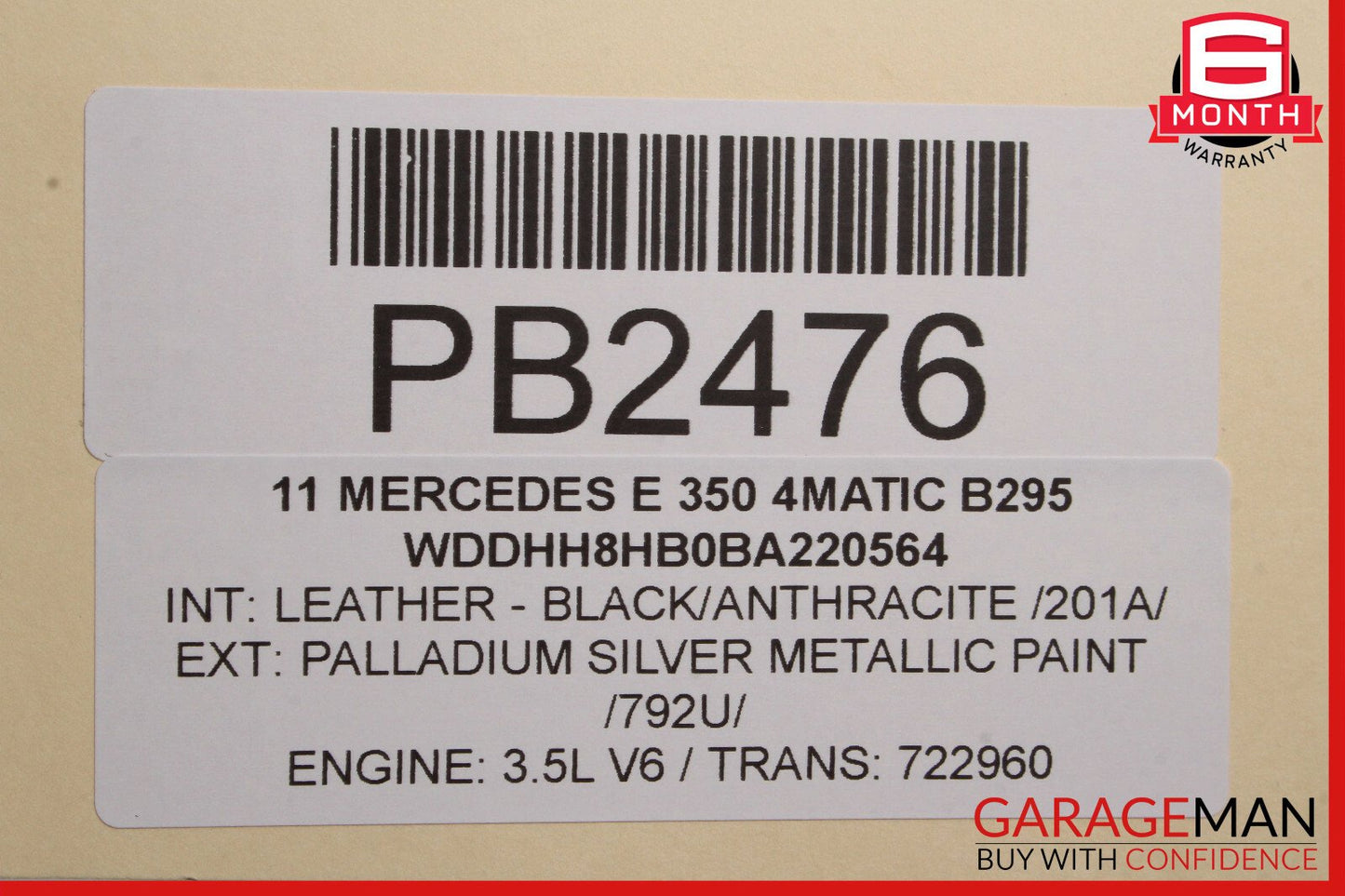 10-13 Mercedes W212 E350 E550 Front Right Passenger Side Interior Door Panel OEM