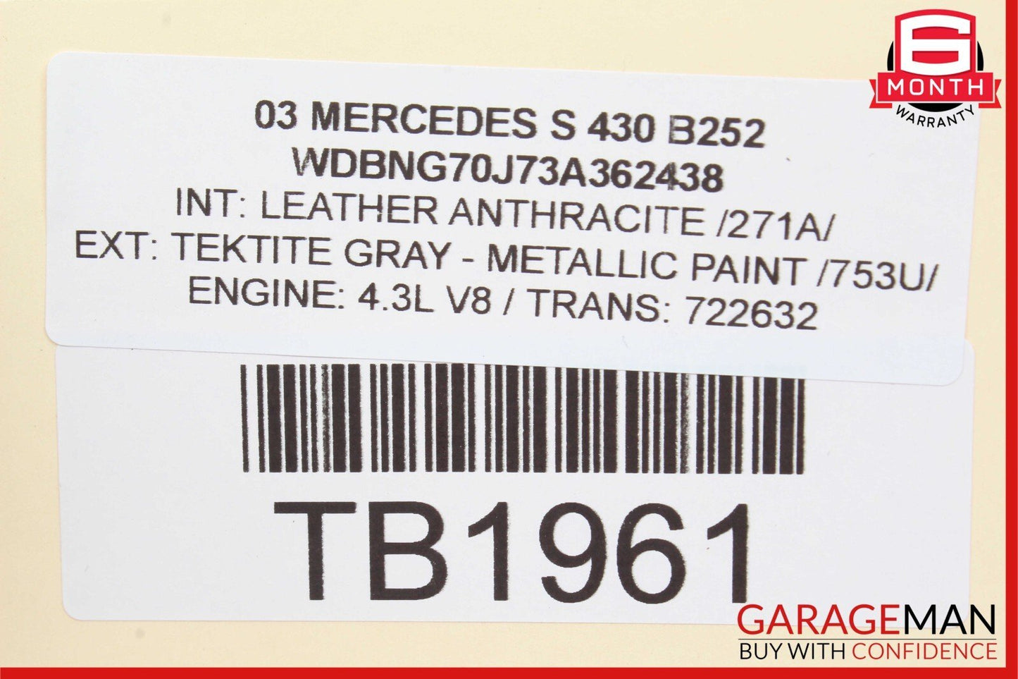 03-06 Mercedes W220 S430 S55 AMG Front Right Seat Belt Seatbelt Receiver Buckle