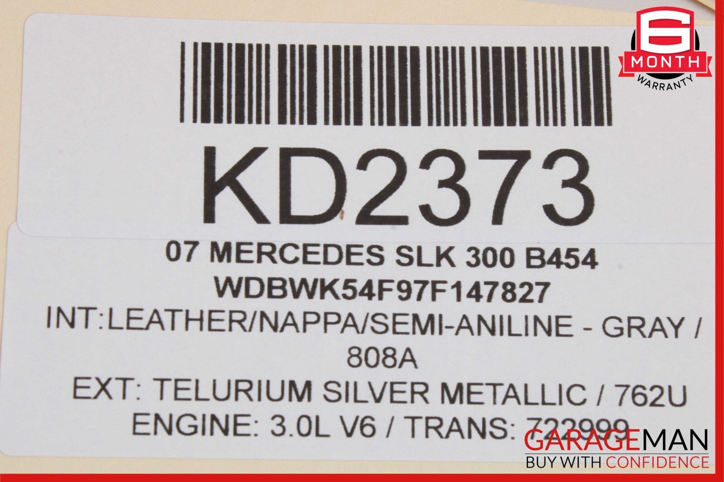 05-11 Mercedes R171 SLK300 Rear Left Convertible Top Hinge Support Frame OEM