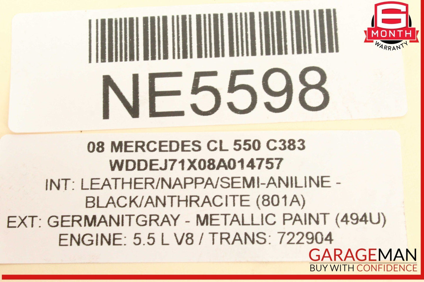 07-11 Mercedes W216 CL550 S550 A/C Air Conditioning Compressor 7SEU17C OEM