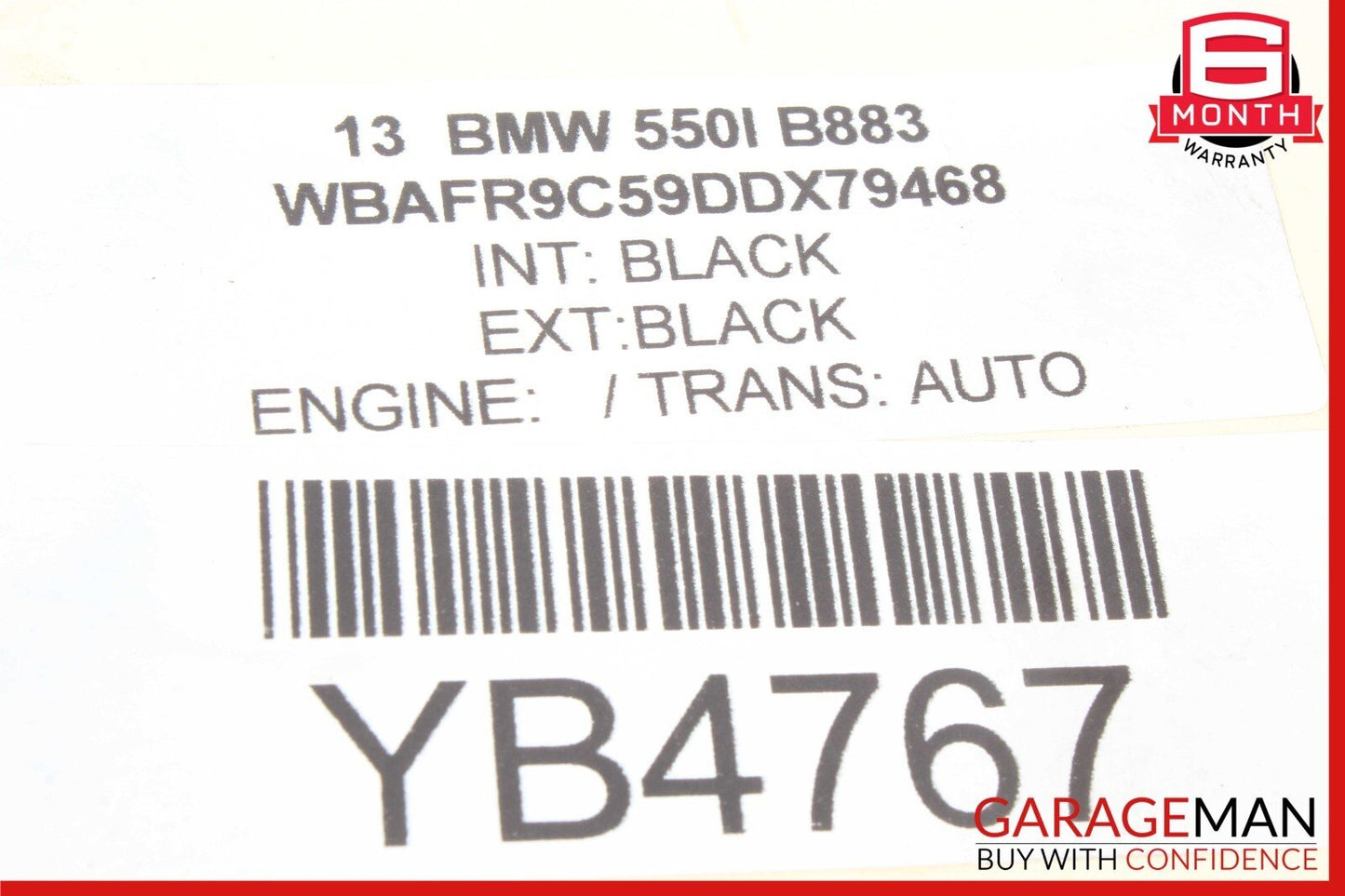 12-18 BMW 550i 650i Rear Dynamic Drive Sway Stabilizer Bar OEM