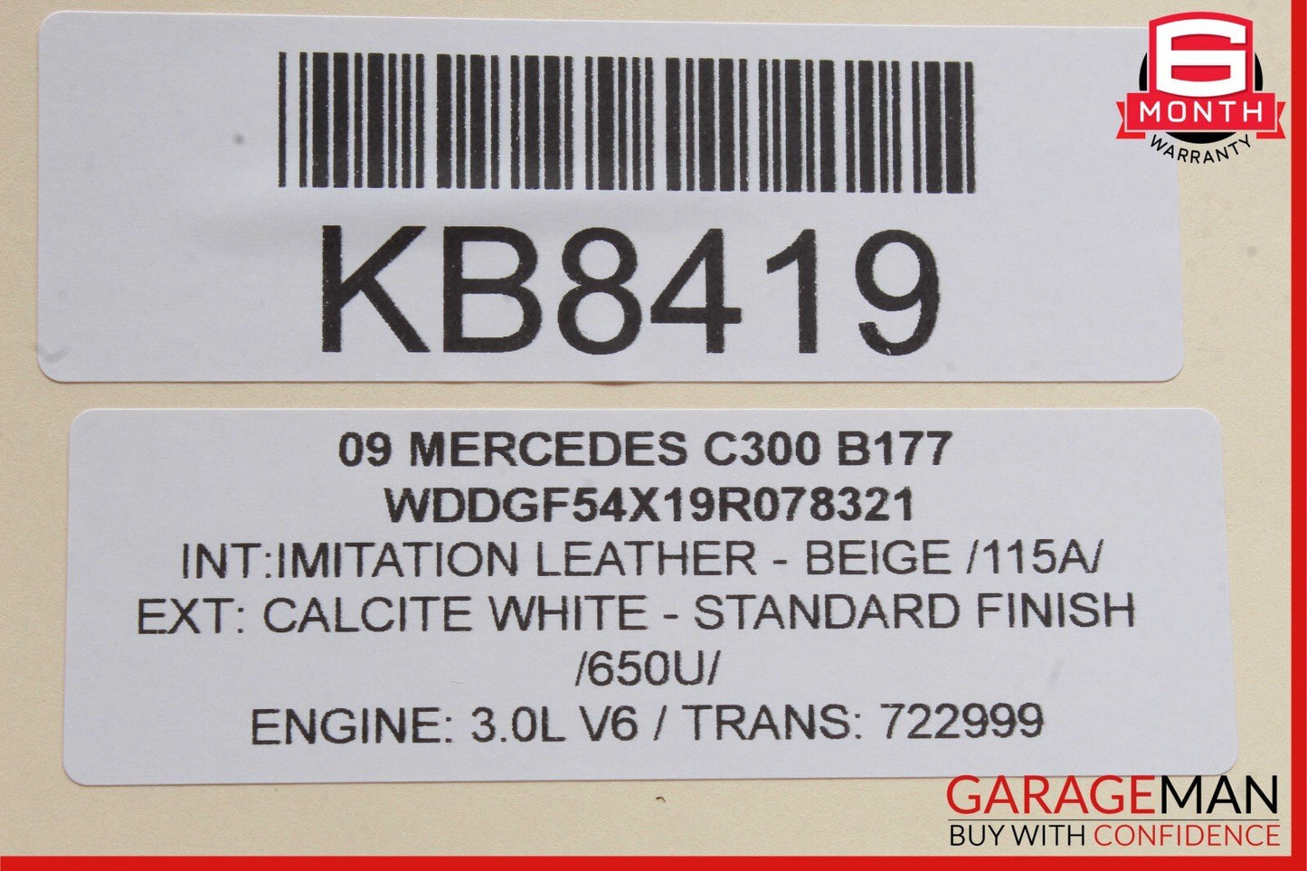 08-11 Mercedes W204 C300 C250 Rear Right Side Exterior Door Handle OEM