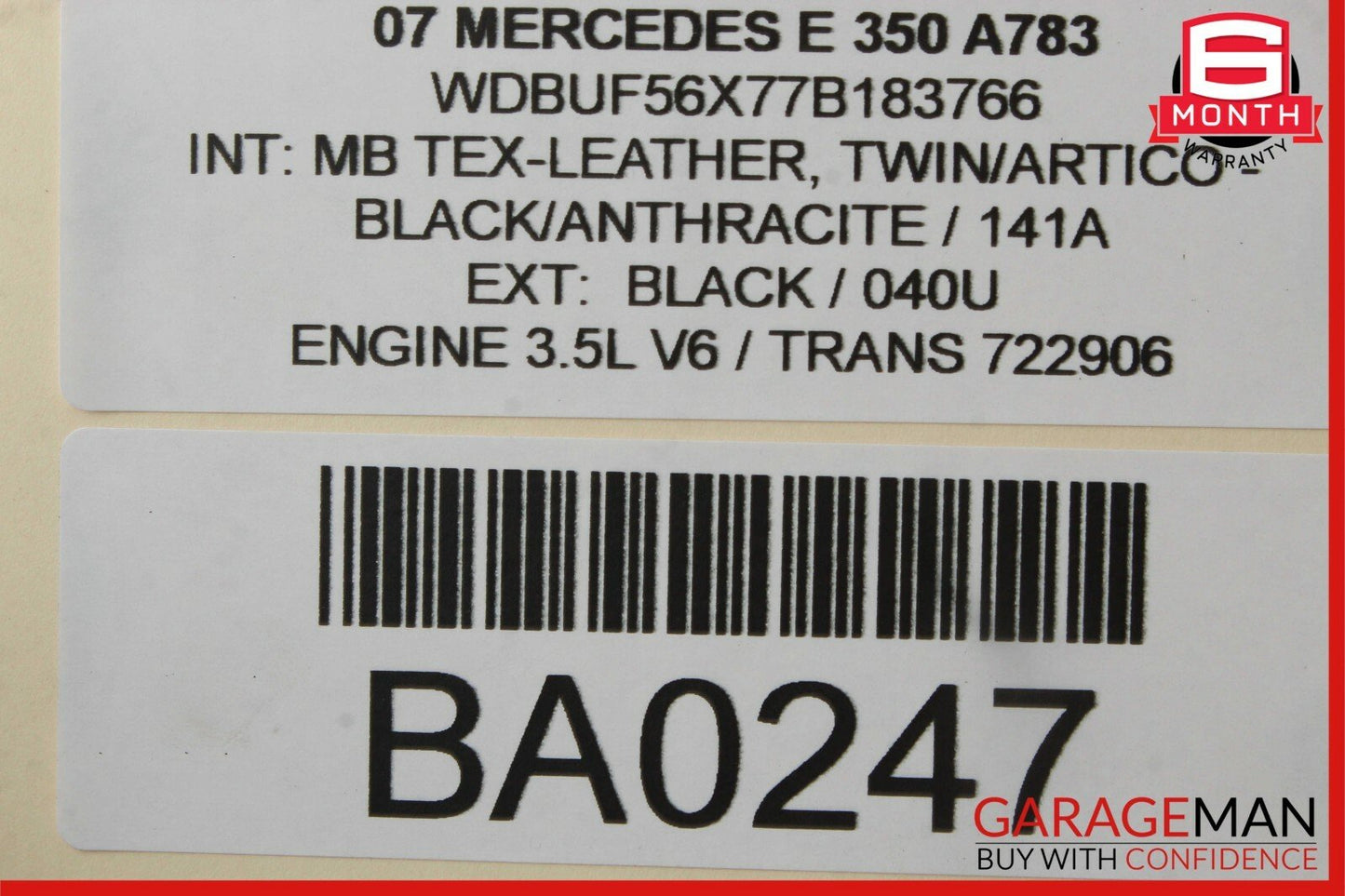 03-11 Mercedes CLS500 E350 E550 Front Right Side Lower Control Arm RWD