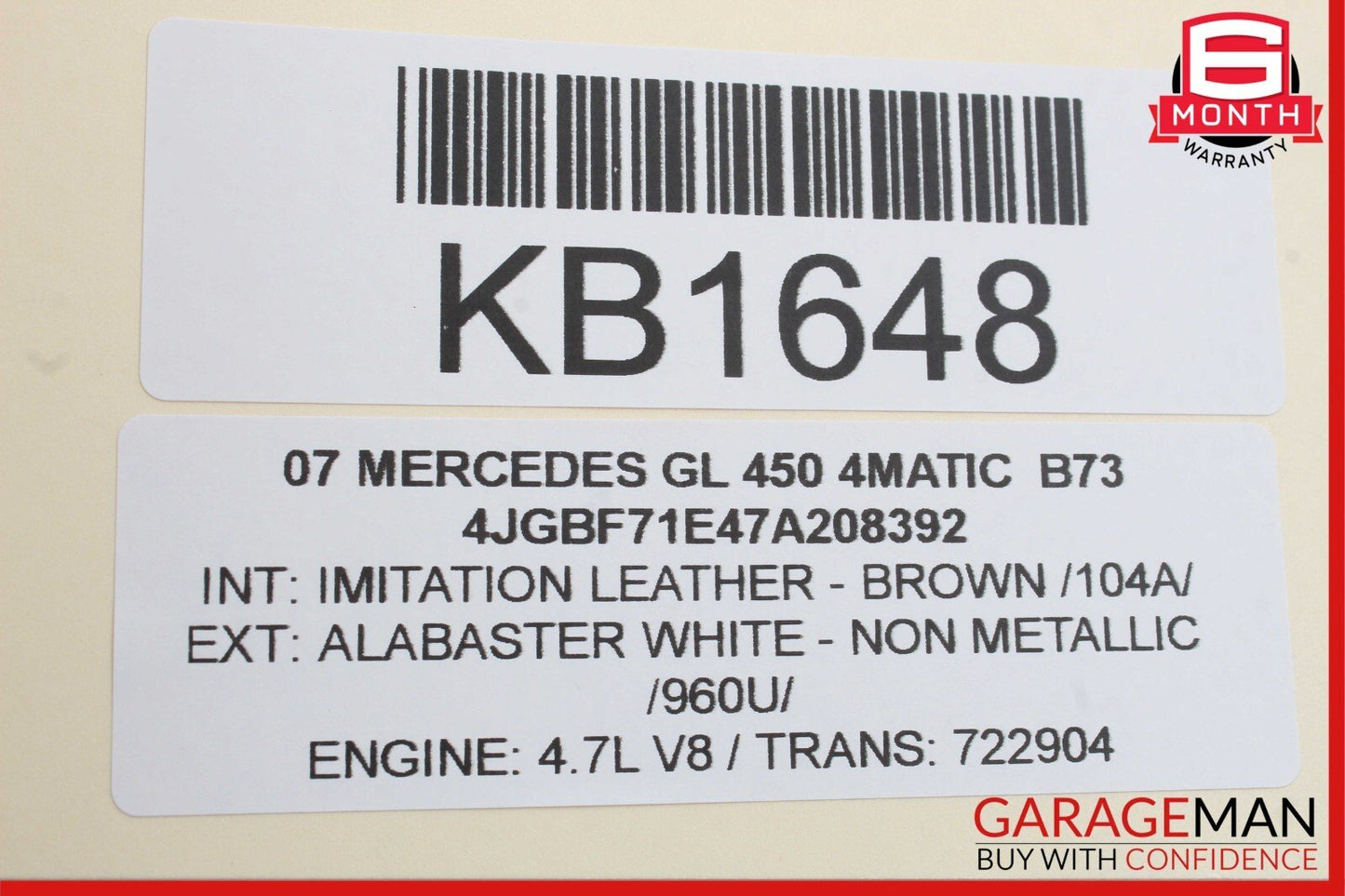 06-12 Mercedes X164 GL450 ML550 Hazard Light Control Switch Panel Unit OEM