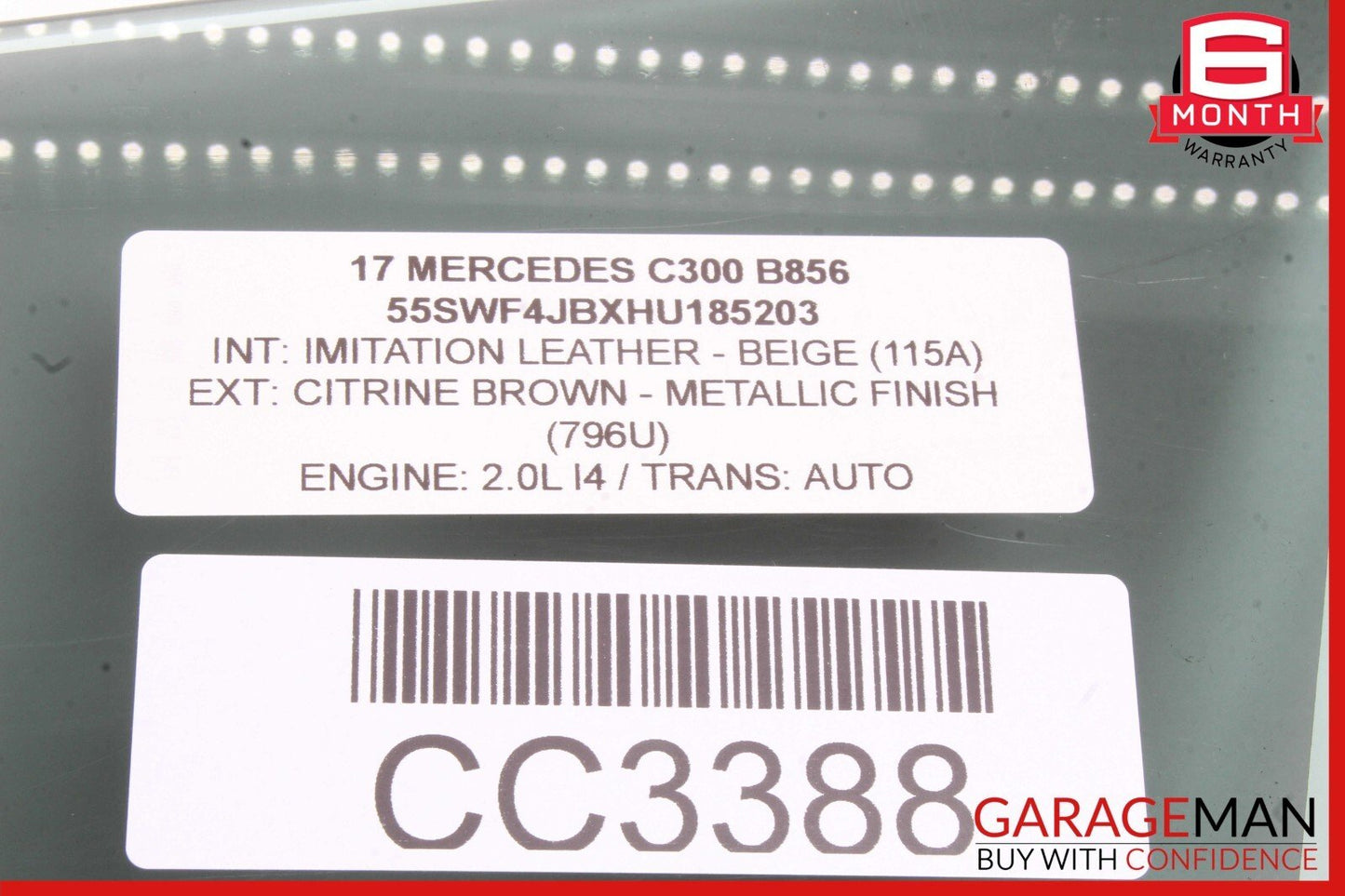 15-20 Mercedes W205 C300 C350e Front Left Side Door Window Auto Glass OEM