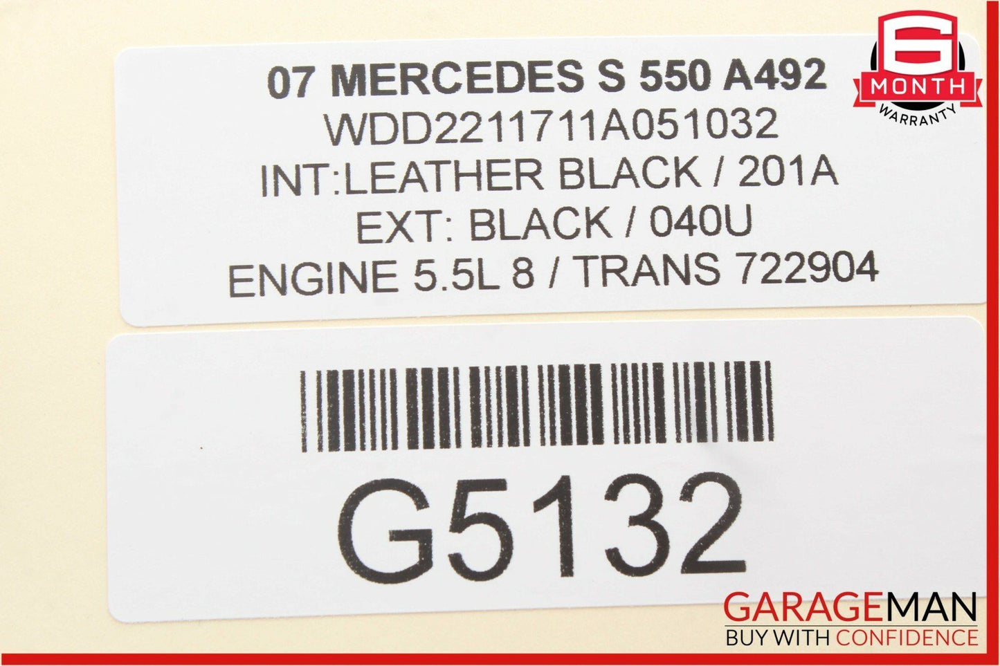 07-09 Mercedes W221 S550 Front Left Under Seat Controller Module Unit