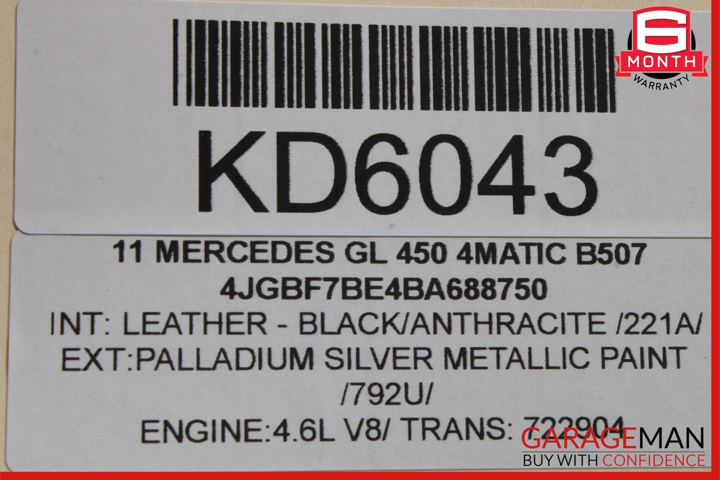 07-12 Mercedes X164 GL450 GL550 3rd Third Seat Row Power Folding Control Module