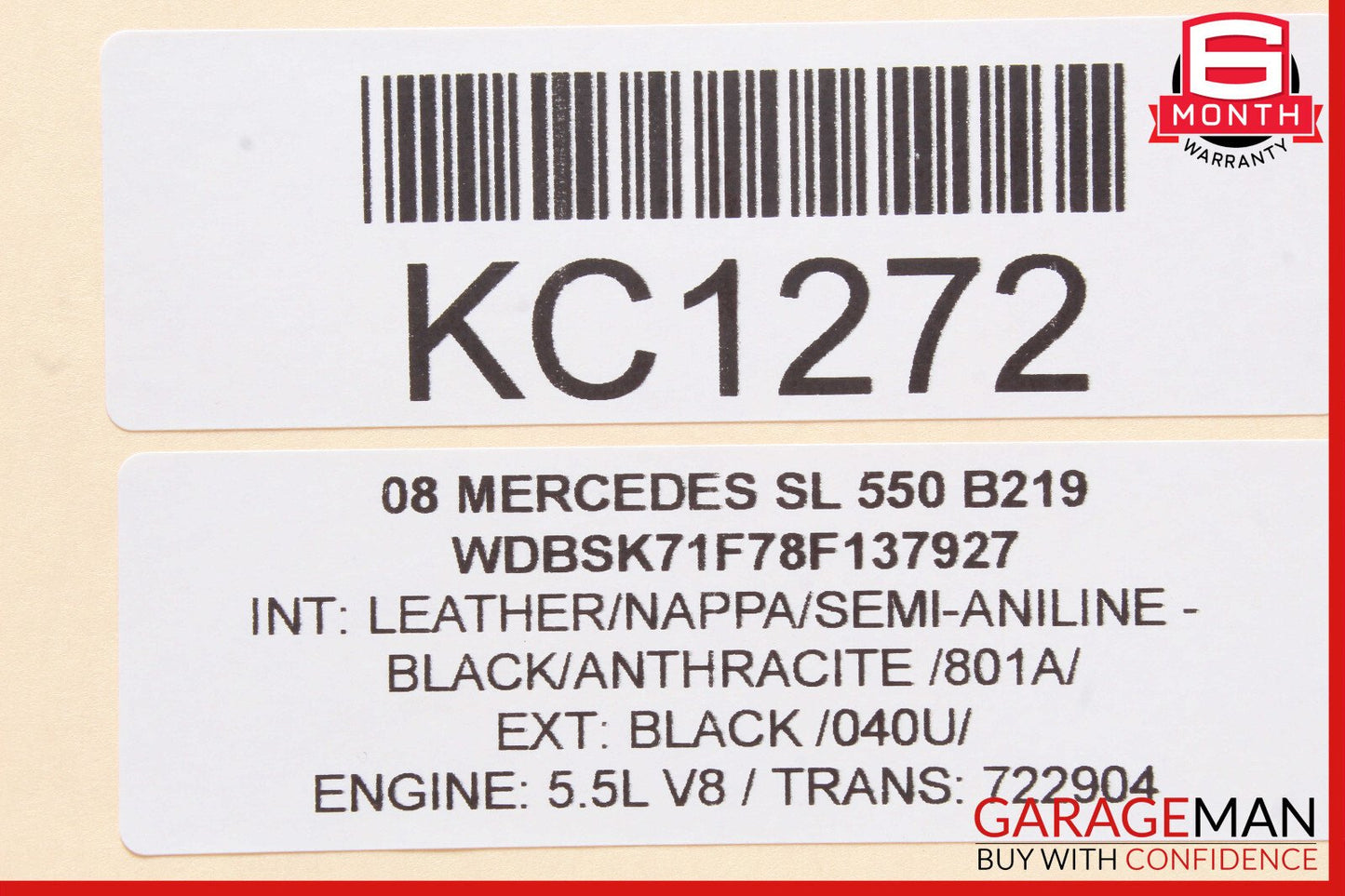 03-12 Mercedes R230 SL550 SL55 AMG Door Control Module Left Side OEM