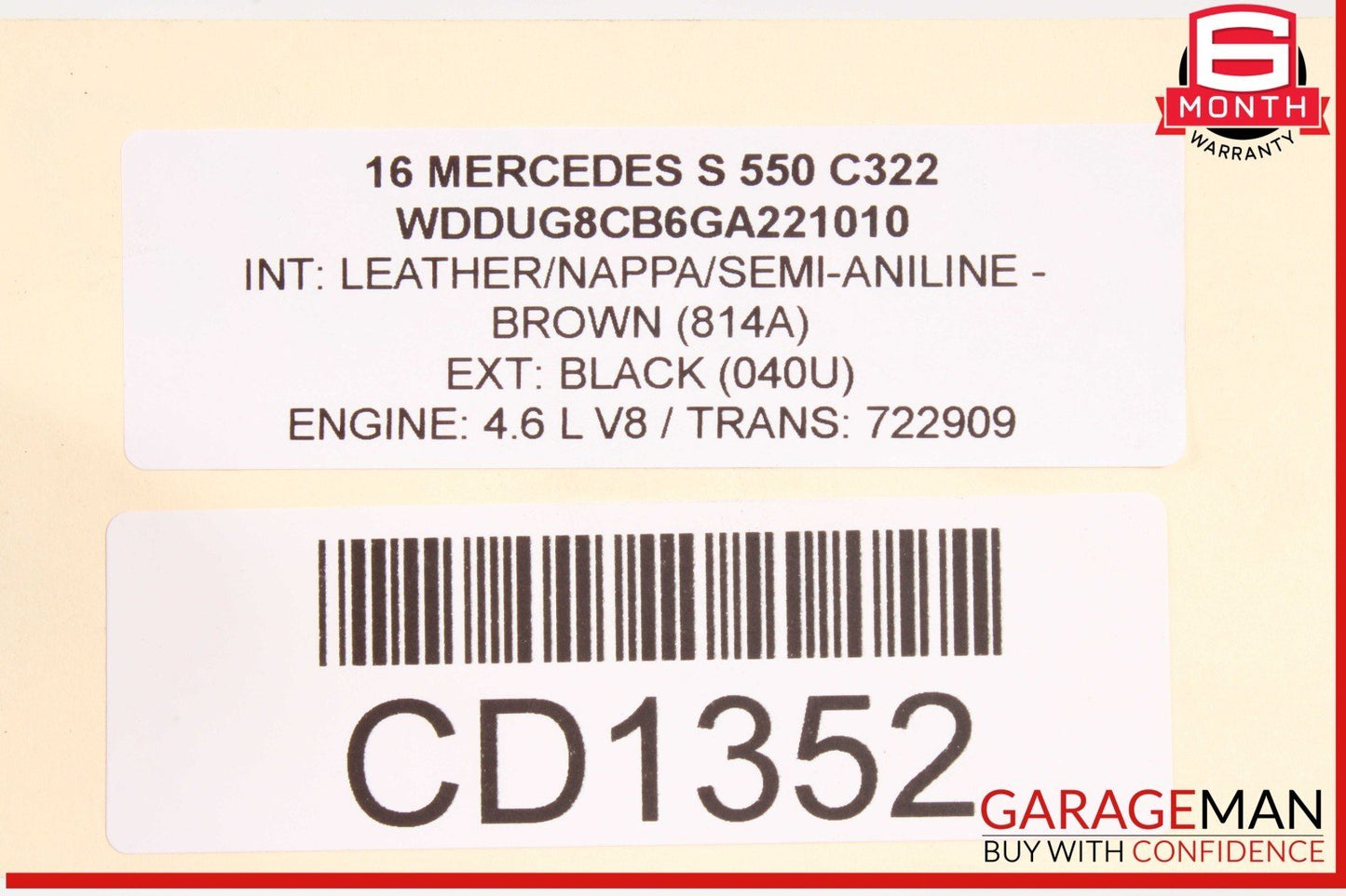 14-17 Mercedes W222 S550 RWD Rear Anti Roll Sway Bar Stabilizer OEM