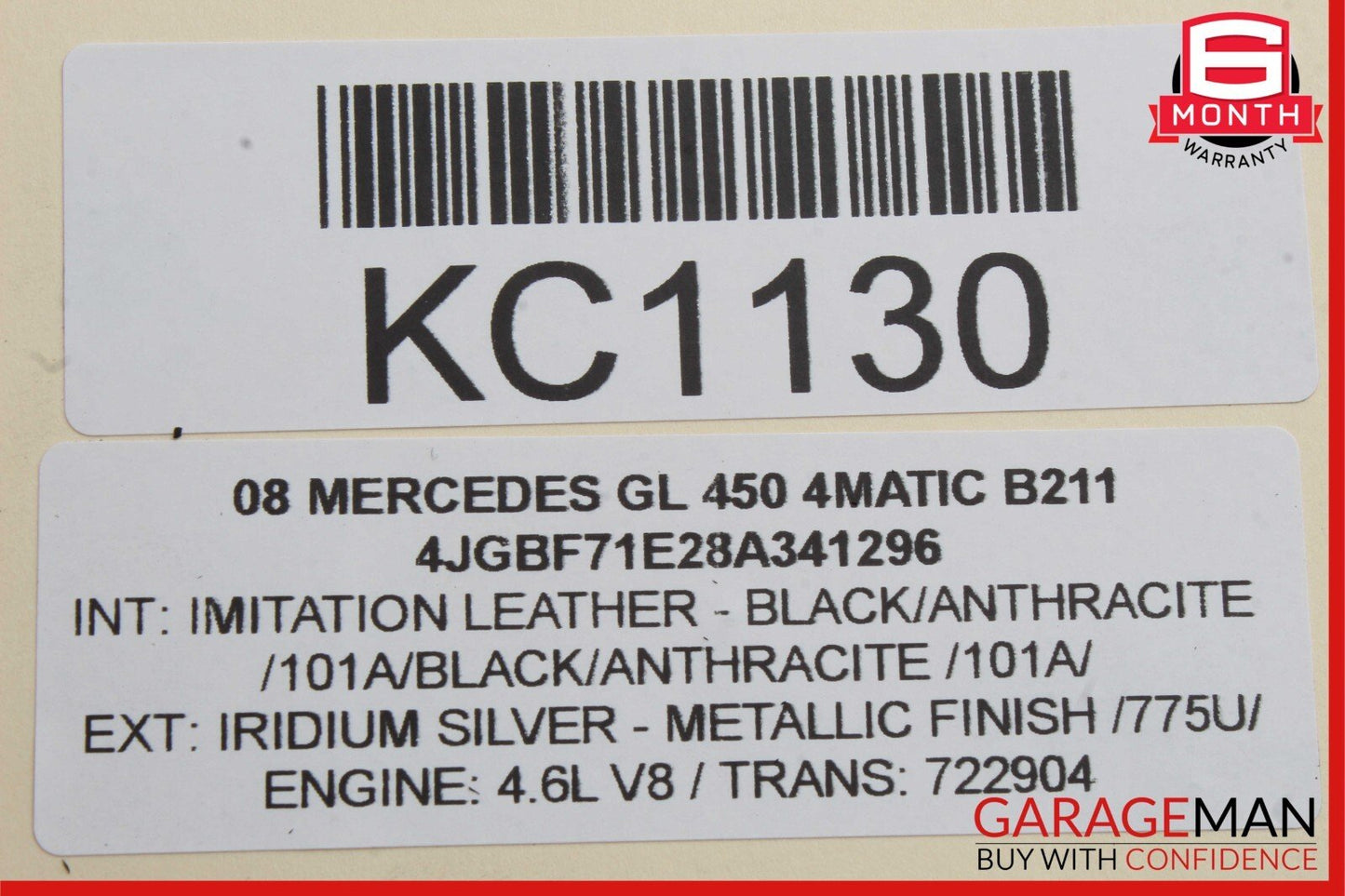 07-09 Mercedes X164 GL450 4MATIC Front Right Side Headlight Lamp Bi Xenon OEM