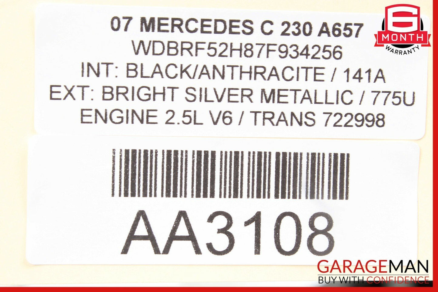 01-07 Mercedes W203 C240 C230 Rear Right Passenger Door Control Module OEM