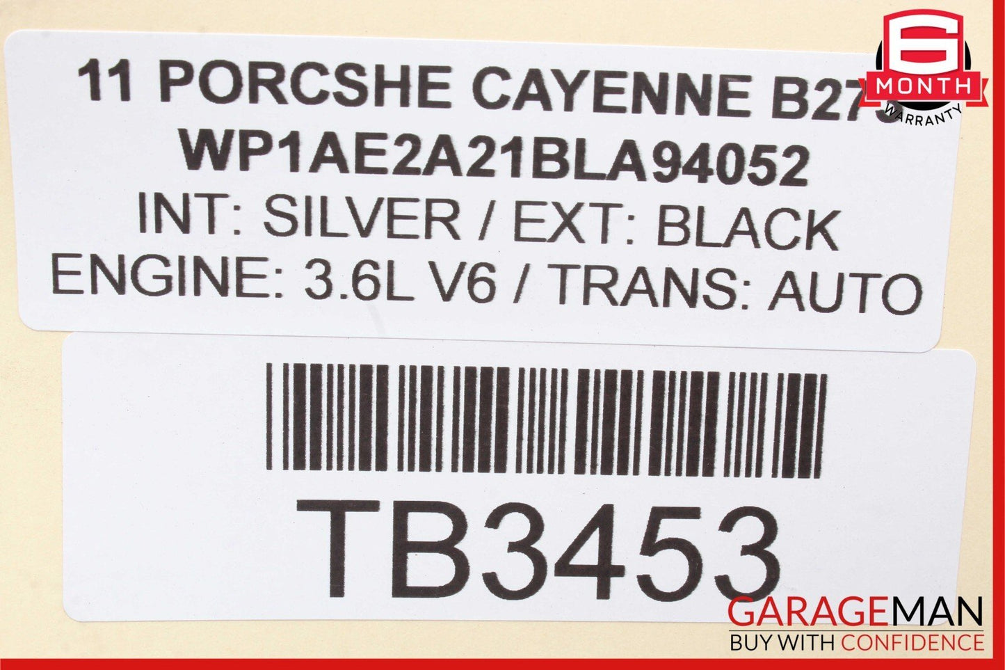 11-14 Porsche Cayenne 958 Rear Tailgate Trunk Lid License Light Handle Cover