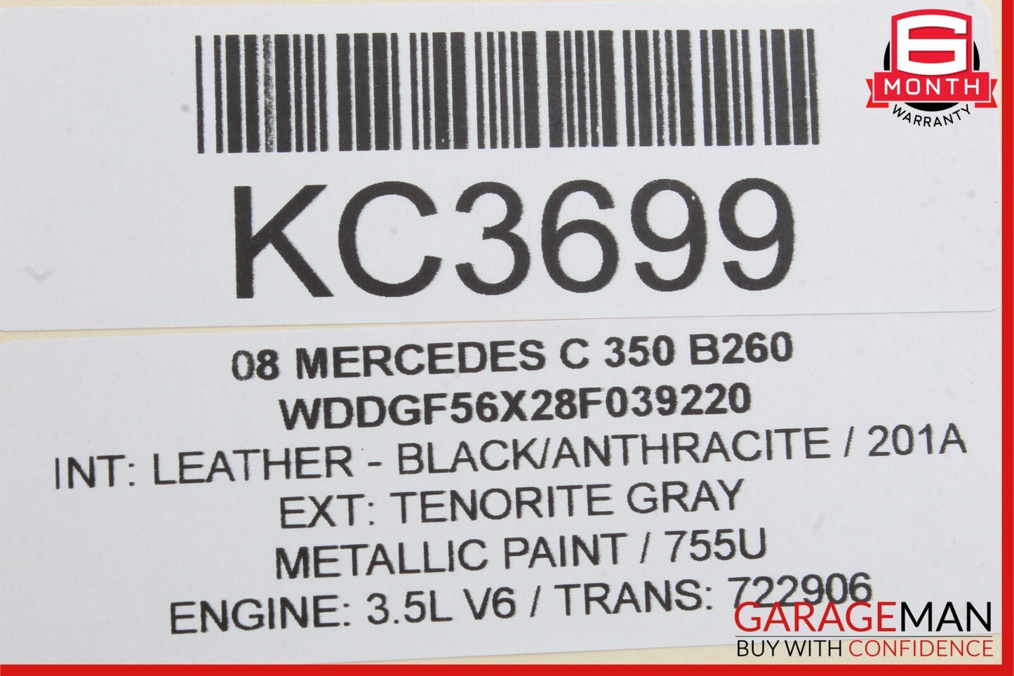 08-11 Mercedes W204 C300 C350 C63 AMG Floor Gear Selector Shifter 2042673724 OEM
