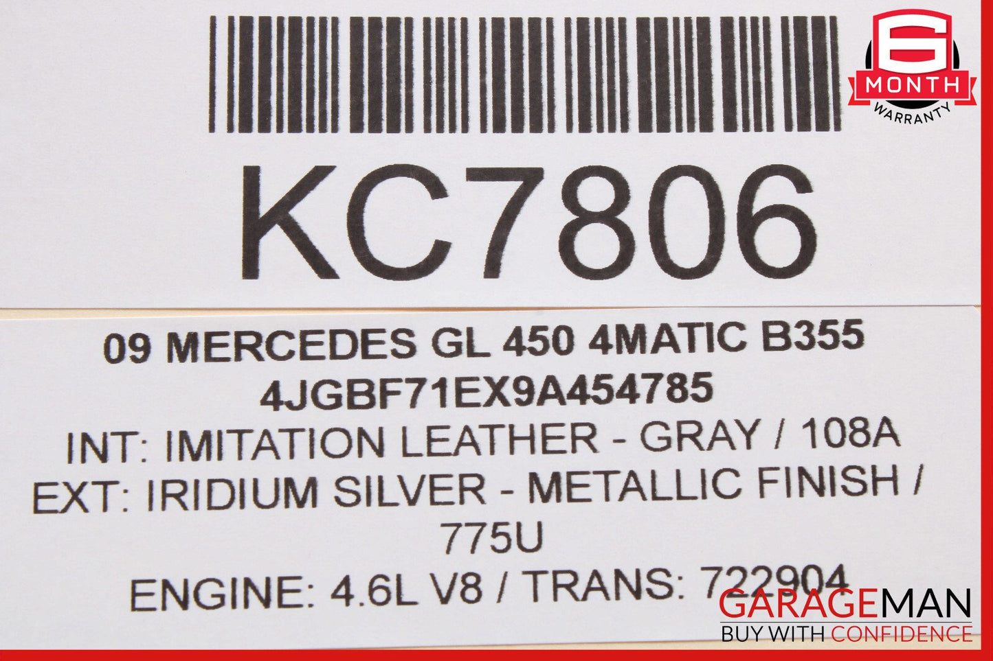 06-19 Mercedes X164 GL450 ML63 AMG R350 Rear Glass Windshield Wiper Motor OEM