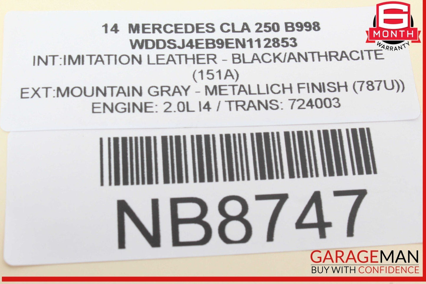 14-19 Mercedes W117 CLA250 Front Right Passenger Side Lower Control Arm OEM