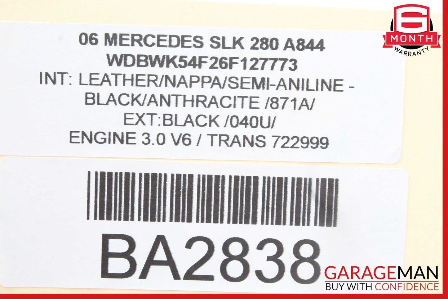 05-11 Mercedes R171 SLK350 Front Left Side Door Window Regulator Motor Unit