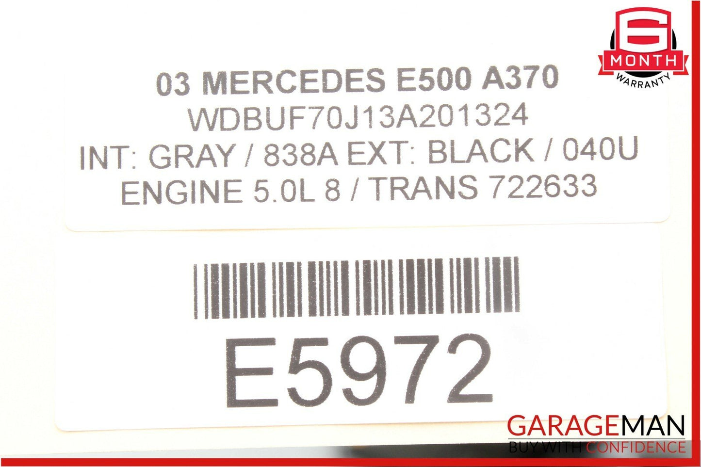 03-09 Mercedes W211 E500 Rear Right Passenger Door Lock Latch Actuator OEM