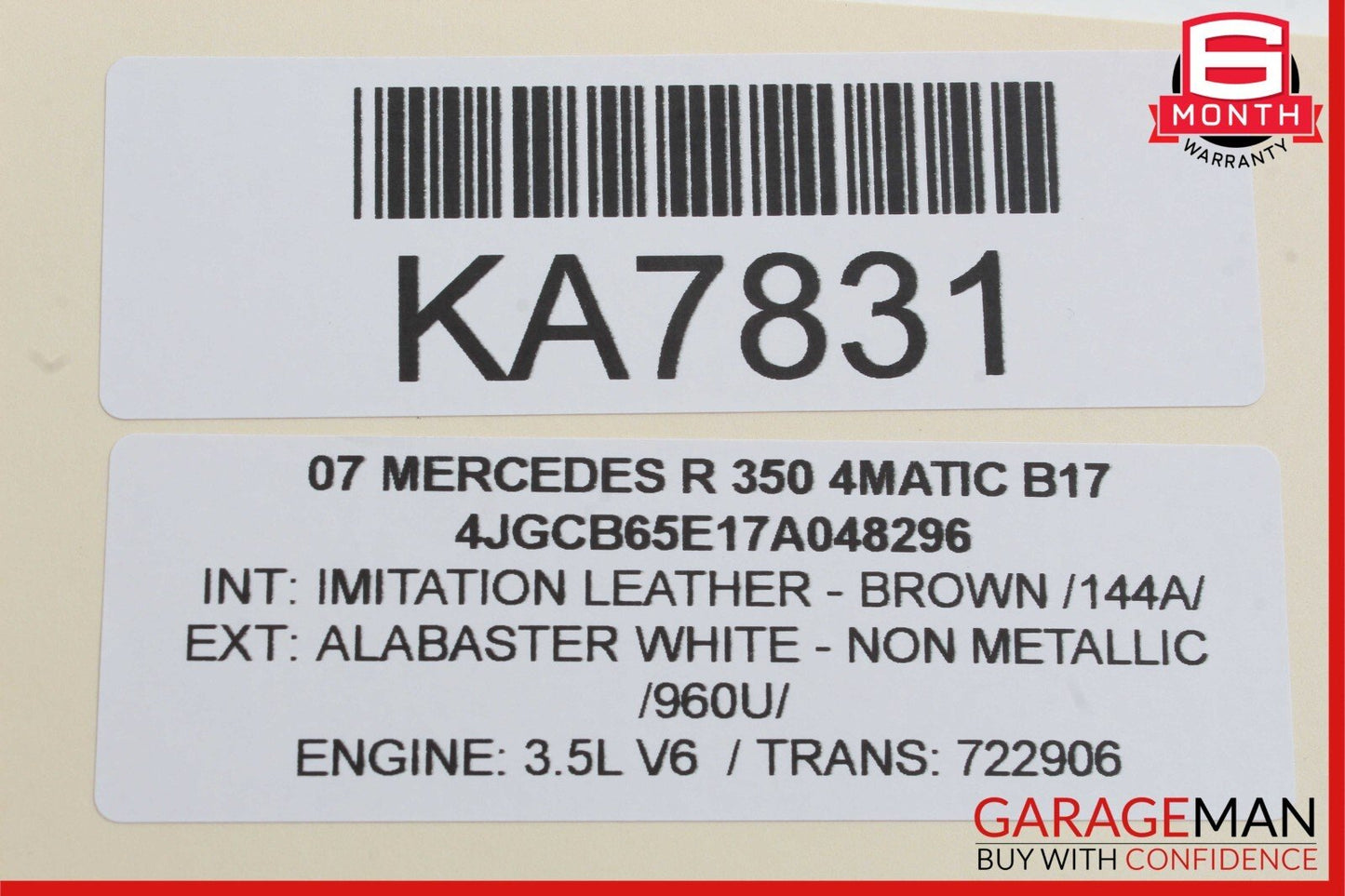 06-13 Mercedes W251 R350 R500 Right Side Door Corner Tweeter Speaker Brown
