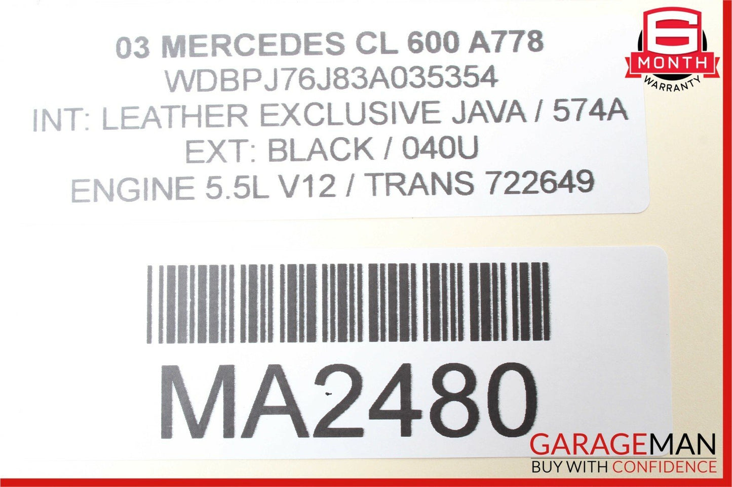 00-03 Mercedes S430 CL500 SL500 Keyless Go Entry Control Module Unit