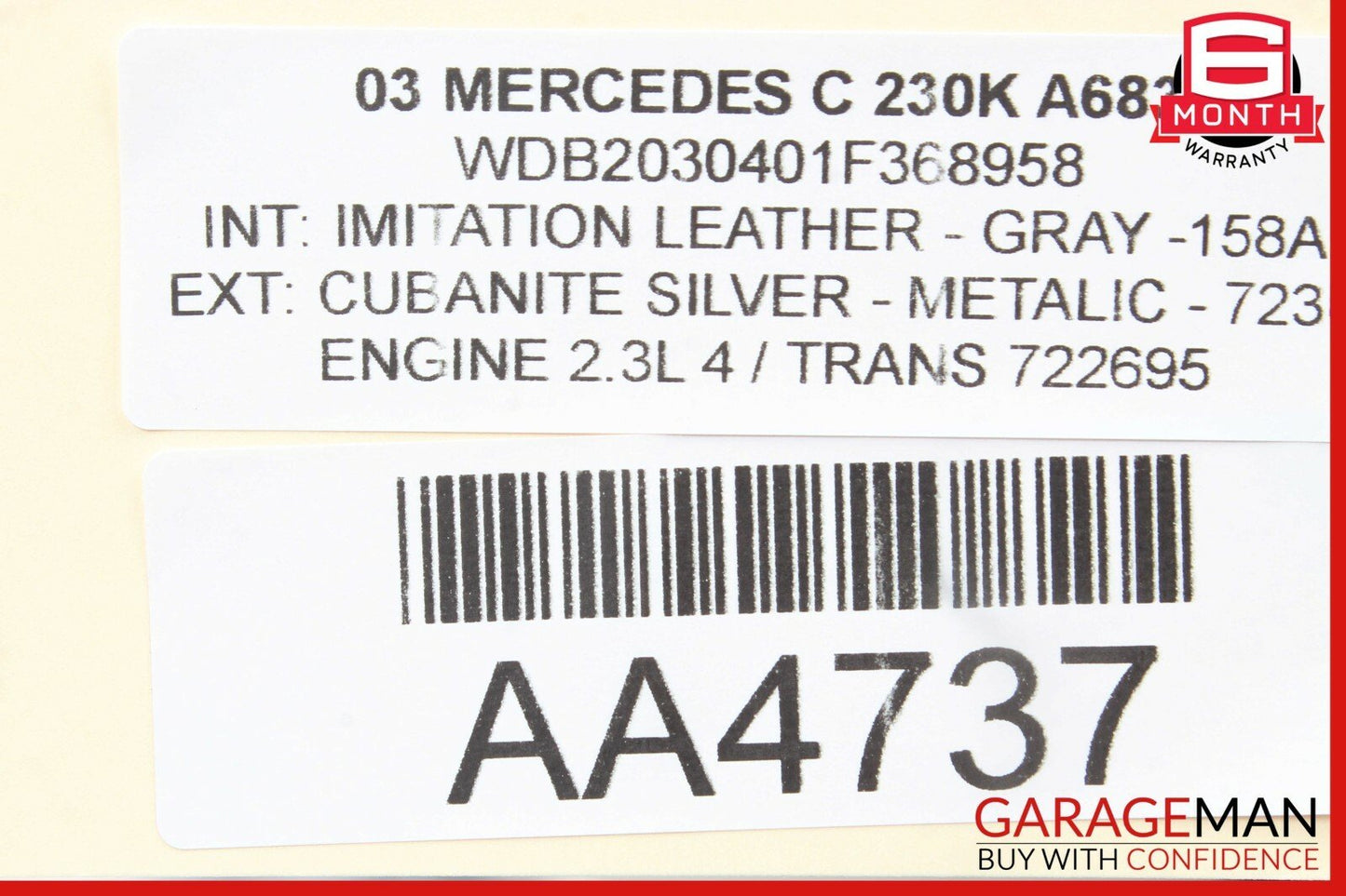 01-07 Mercedes W203 C230 C55 AMG Rear Left Side Door Lock Latch Actuator
