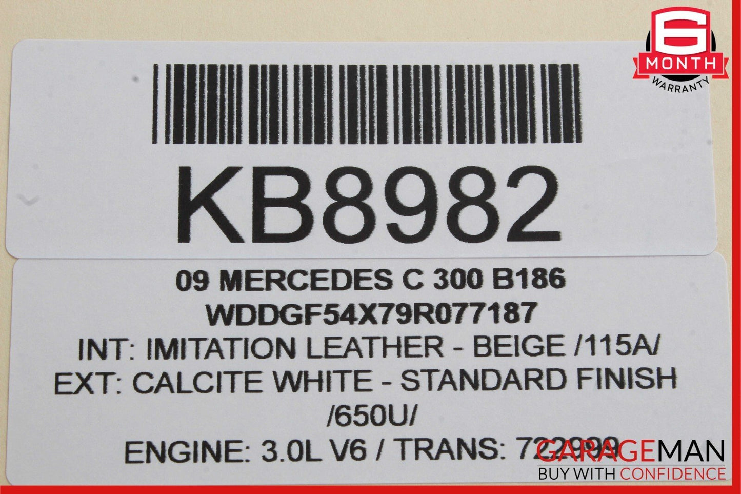 08-11 Mercedes W204 C300 C350 C63 AMG Right Side Tail Light Lamp 2048200264 OEM