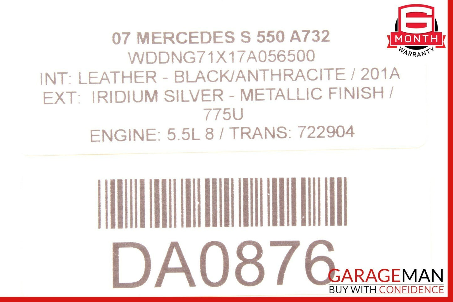 07-13 Mercedes W221 S550 S400 CL65 AMG Rear Trunk Lid Latch Lock Actuator OEM