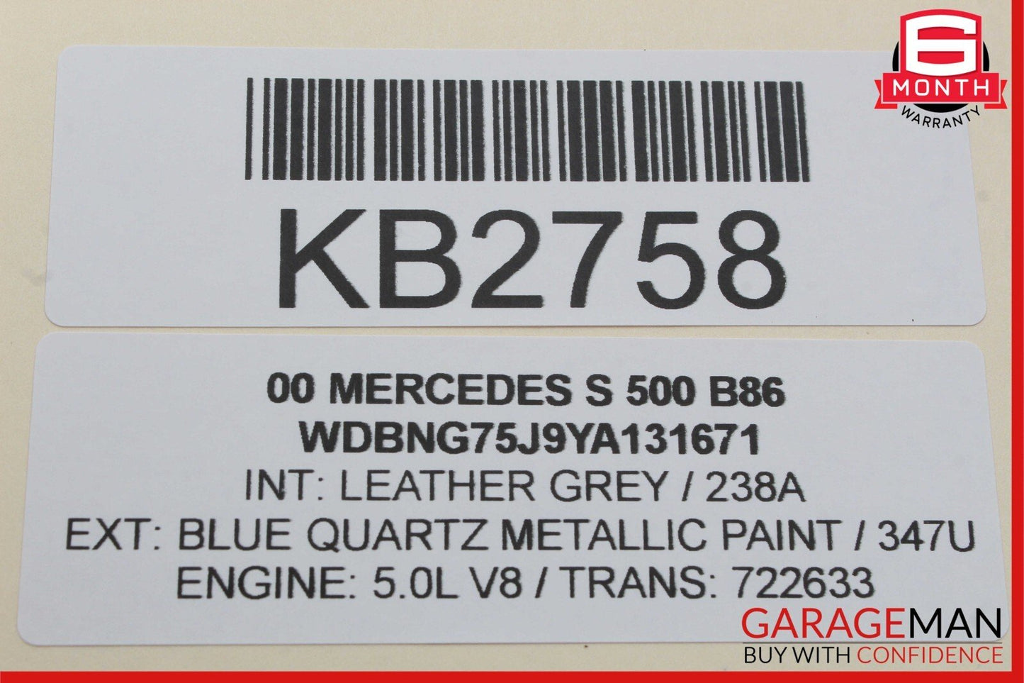 00-06 Mercedes W220 S500 S430 Front Right Side Exterior Door Handle OEM