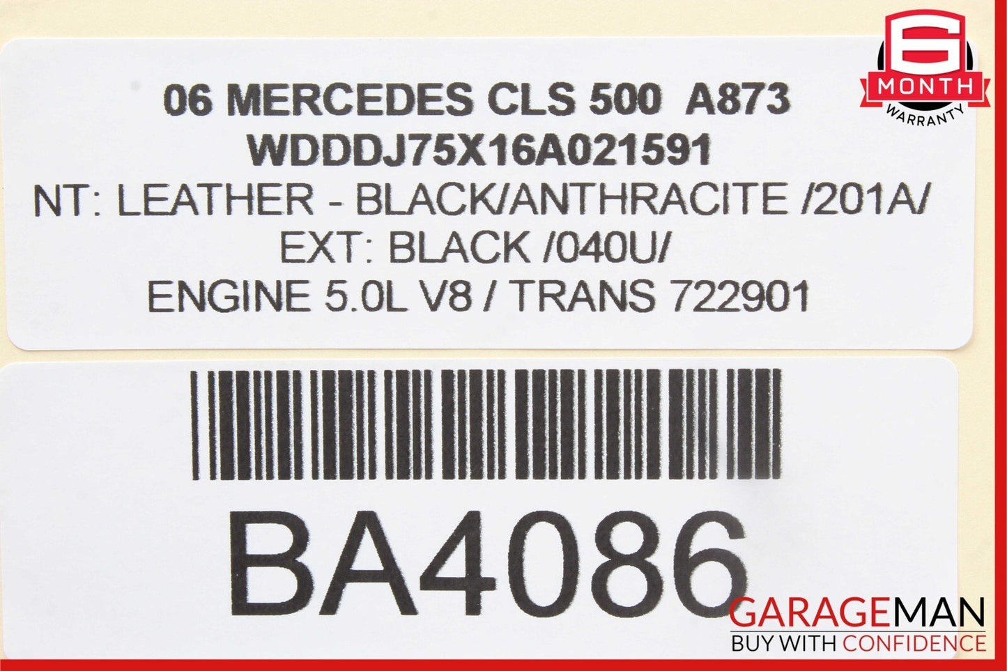 06-11 Mercedes W219 CLS500 CLS55 AMG Rear Left Door Window Regulator Motor Unit