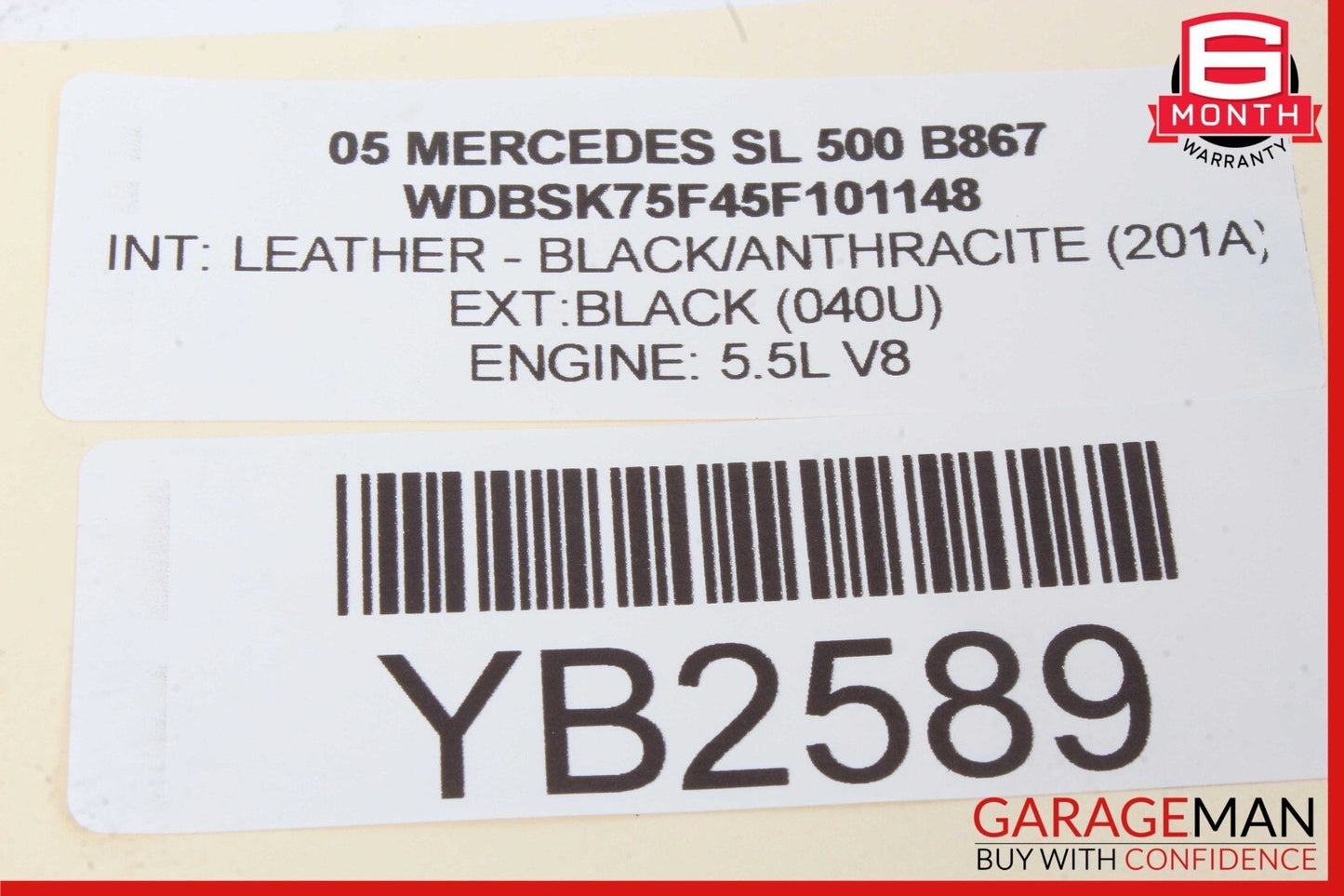 03-06 Mercedes R230 SL500 Steering Column Combination Switch Assembly OEM