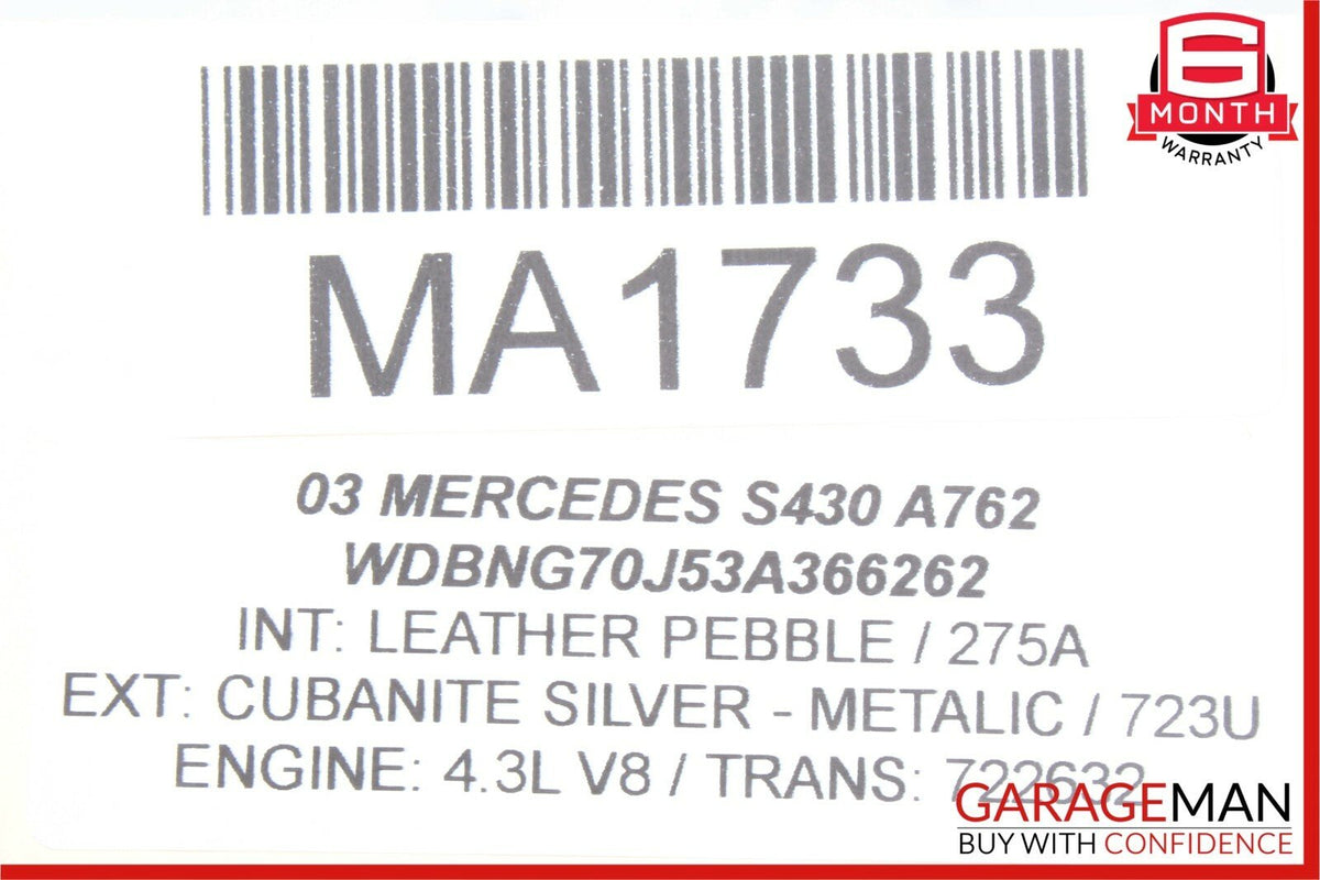 03-06 Mercedes CL500 S430 S500 Steering Column Combination Switch Assembly Beige