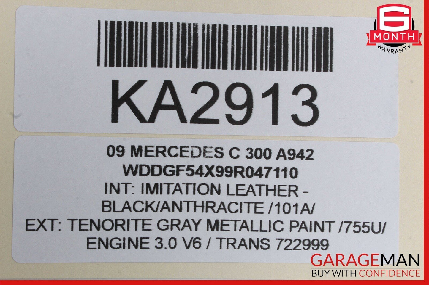 08-14 Mercedes W204 C300 Front Right Side Door Window Regulator Motor Unit OEM