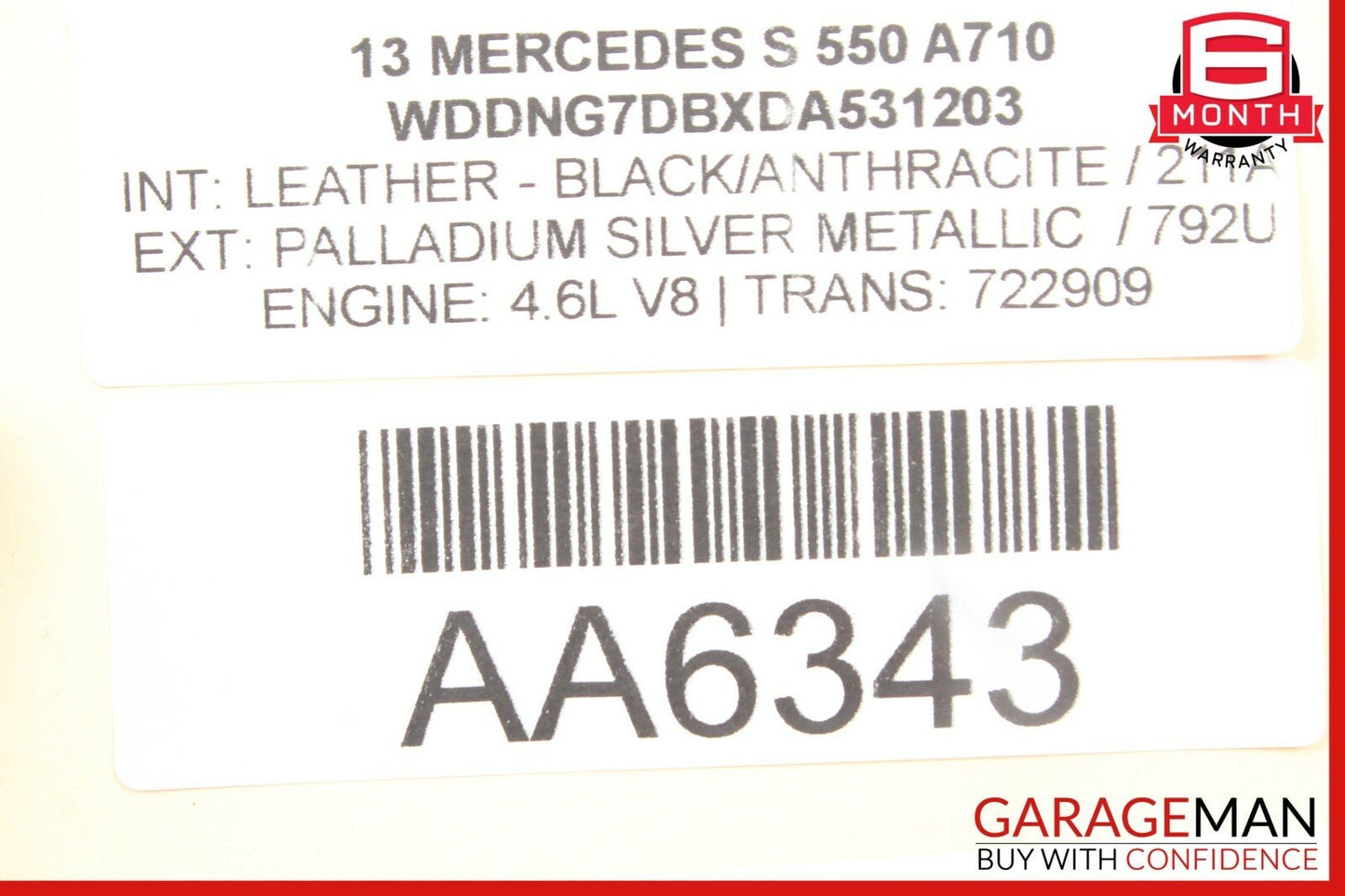 10-13 Mercedes W221 S550 Vacuum Valve Pump 1708050019 Reservoir Tank OEM