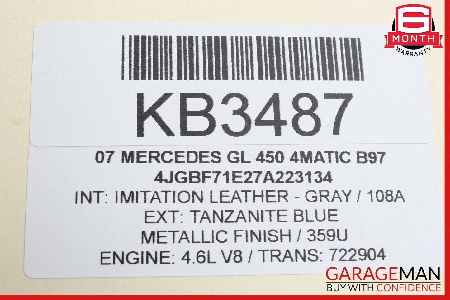 06-11 Mercedes X164 GL450 4MATIC Rear A/C Heater Climate Control Switch Unit OEM
